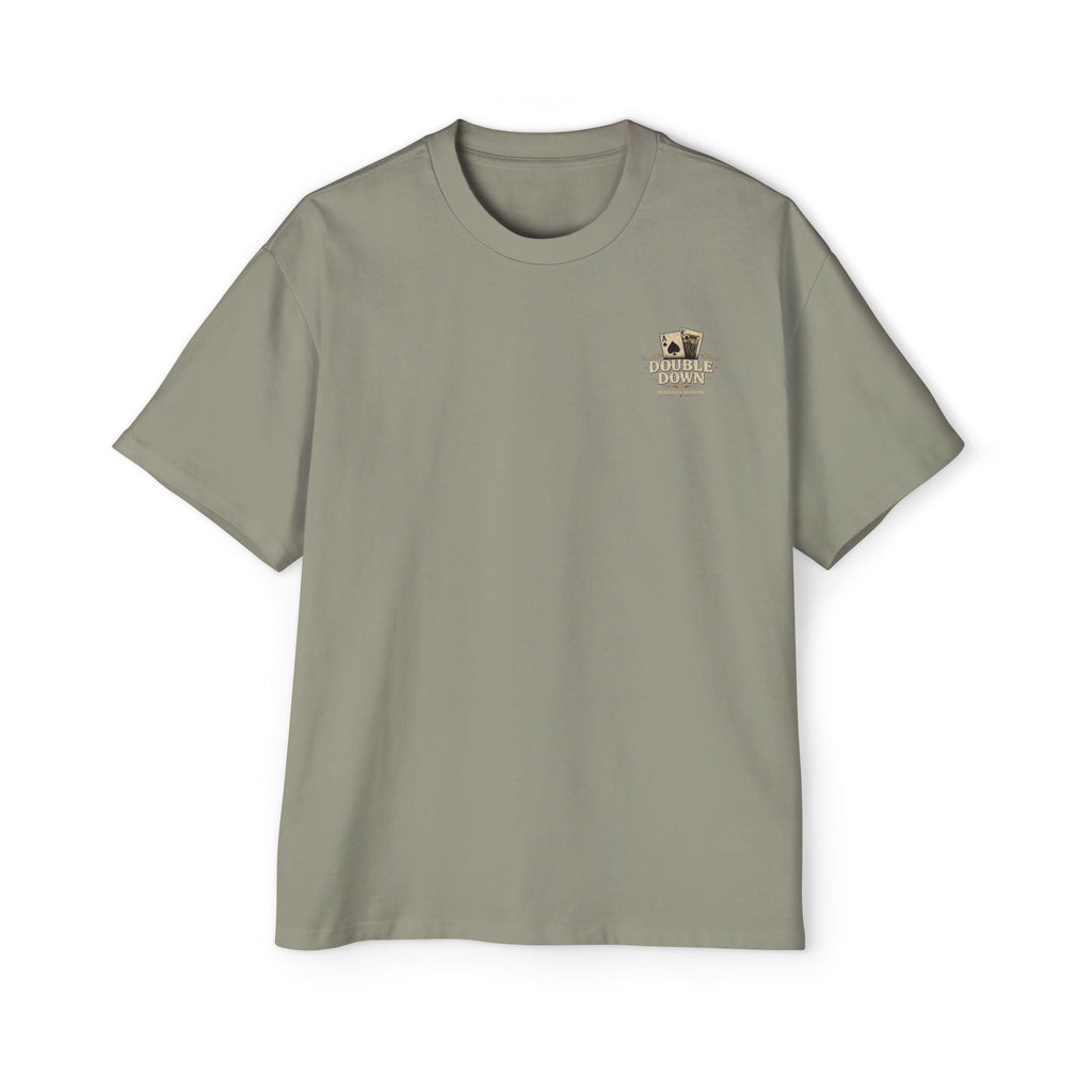 Oversized Tee, ’Natural’ Poker Ace Graphic Shirt - Eucalyptus / S - T-Shirt