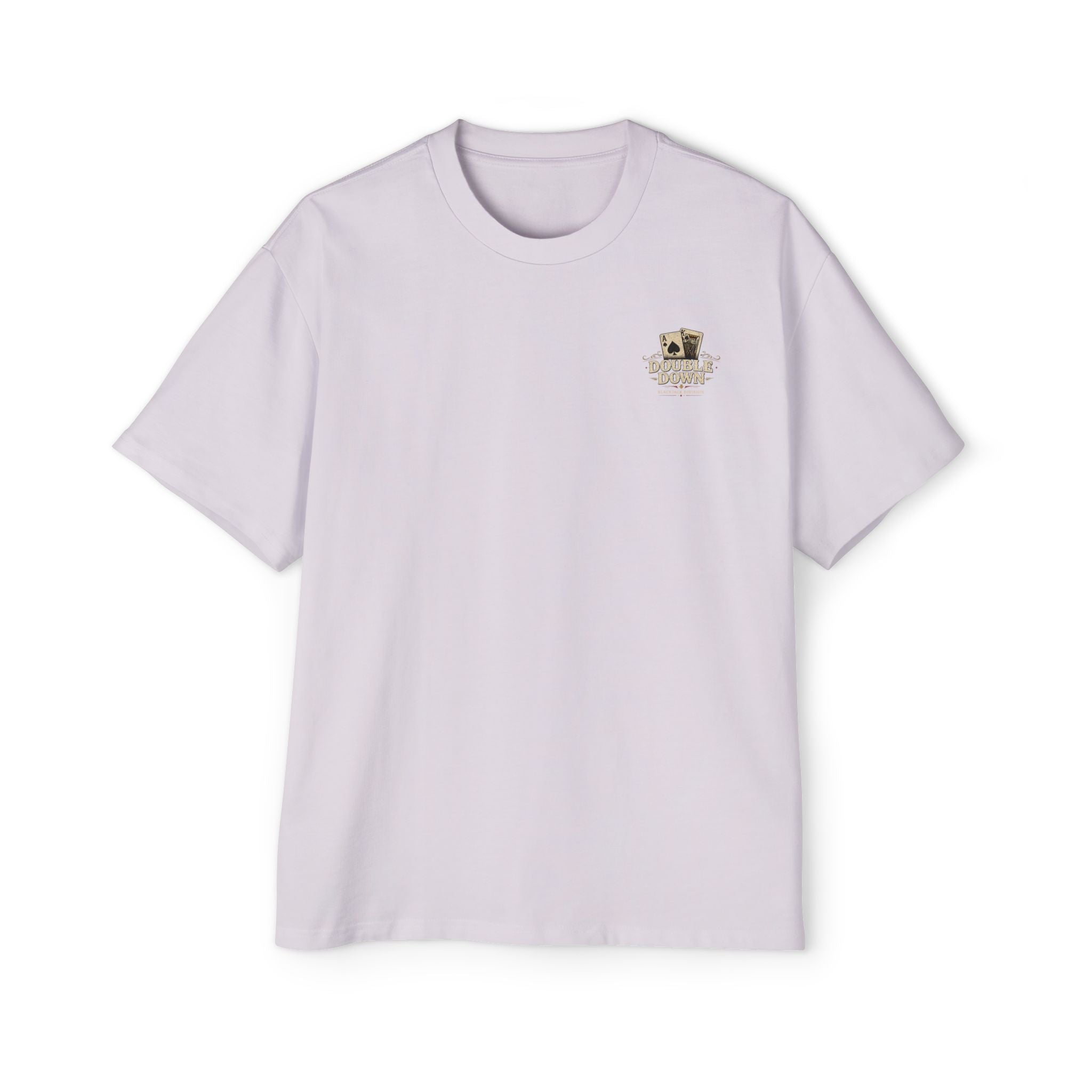 Oversized Tee, ’Natural’ Poker Ace Graphic Shirt - Orchid / S - T-Shirt