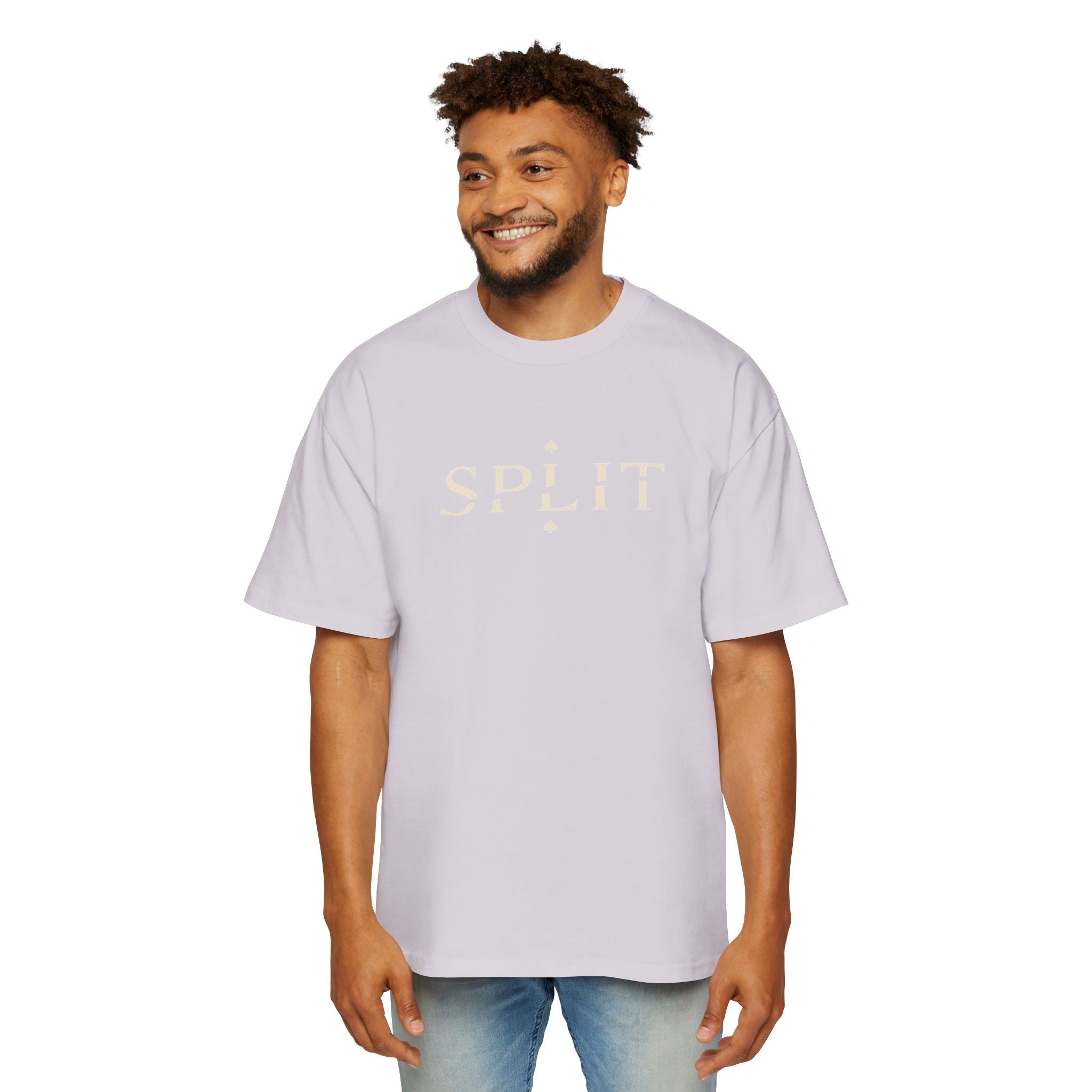 Oversized Tee, ’Natural’ Poker Ace Graphic Shirt - Orchid / S - T-Shirt