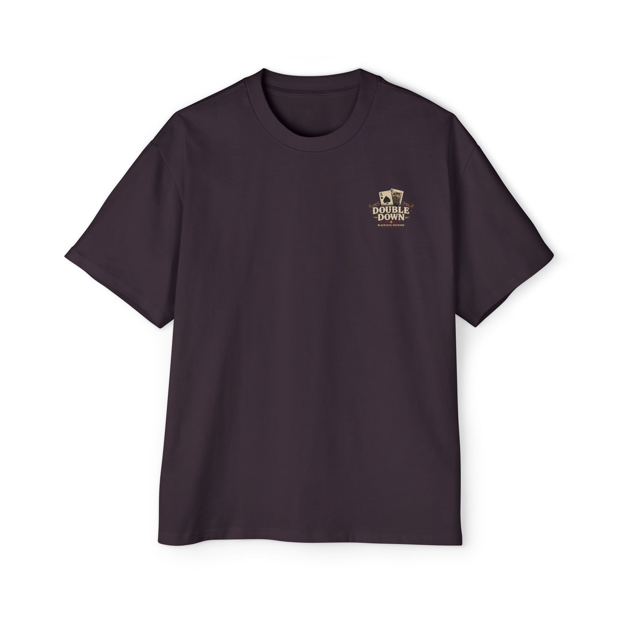 Oversized Tee, ’Natural’ Poker Ace Graphic Shirt - T-Shirt