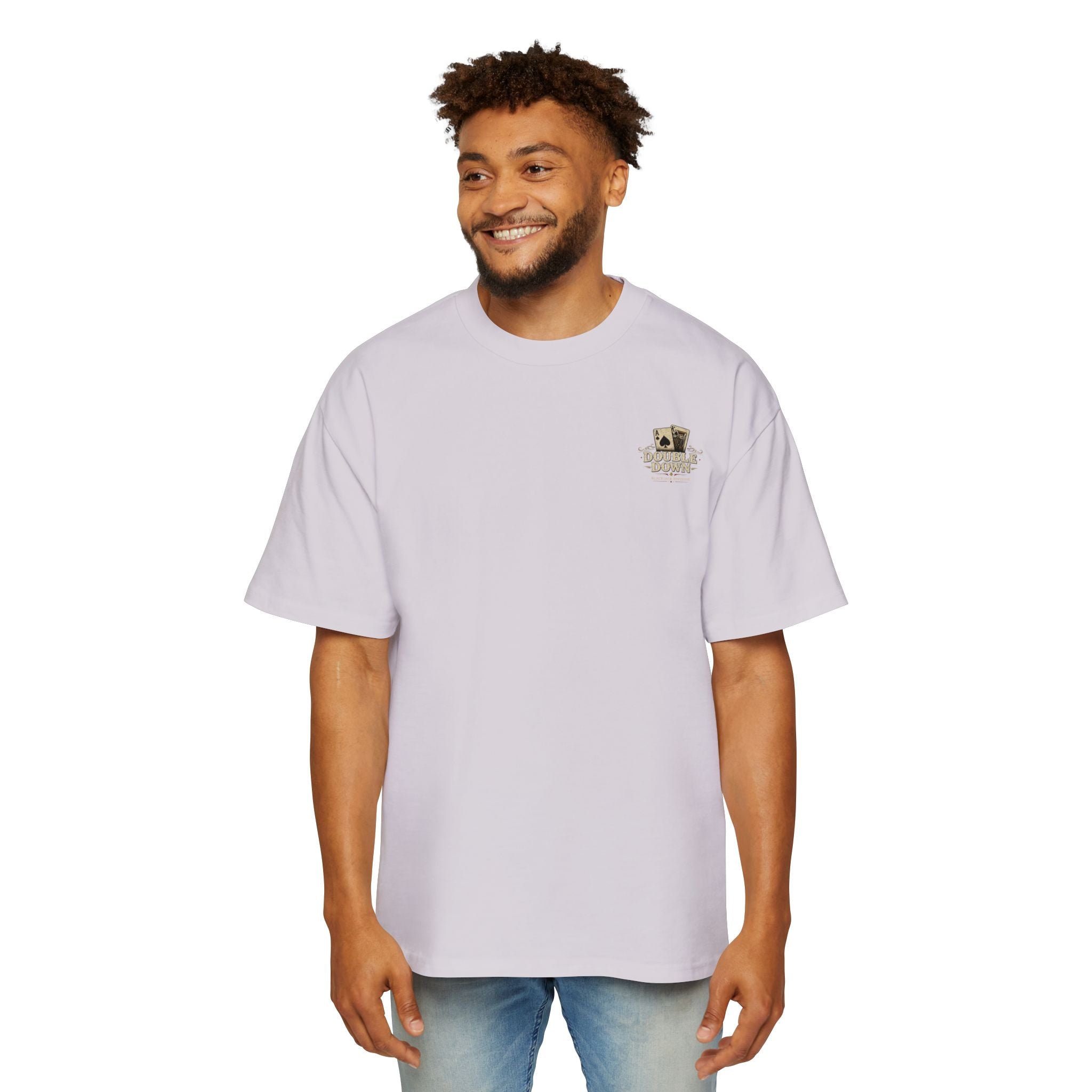 Oversized Tee, ’Natural’ Poker Ace Graphic Shirt - T-Shirt