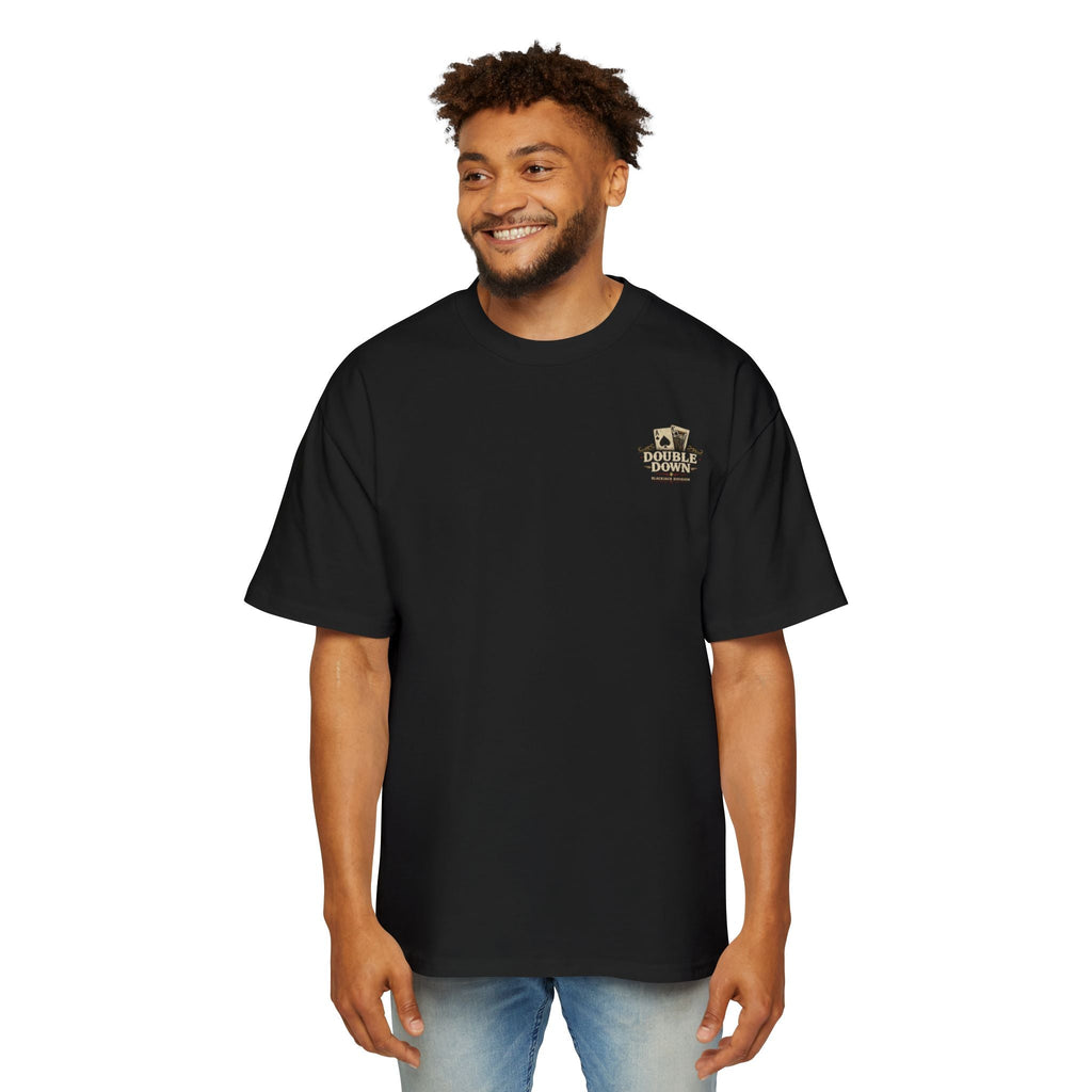 Oversized Tee, ’Natural’ Poker Ace Graphic Shirt - T-Shirt