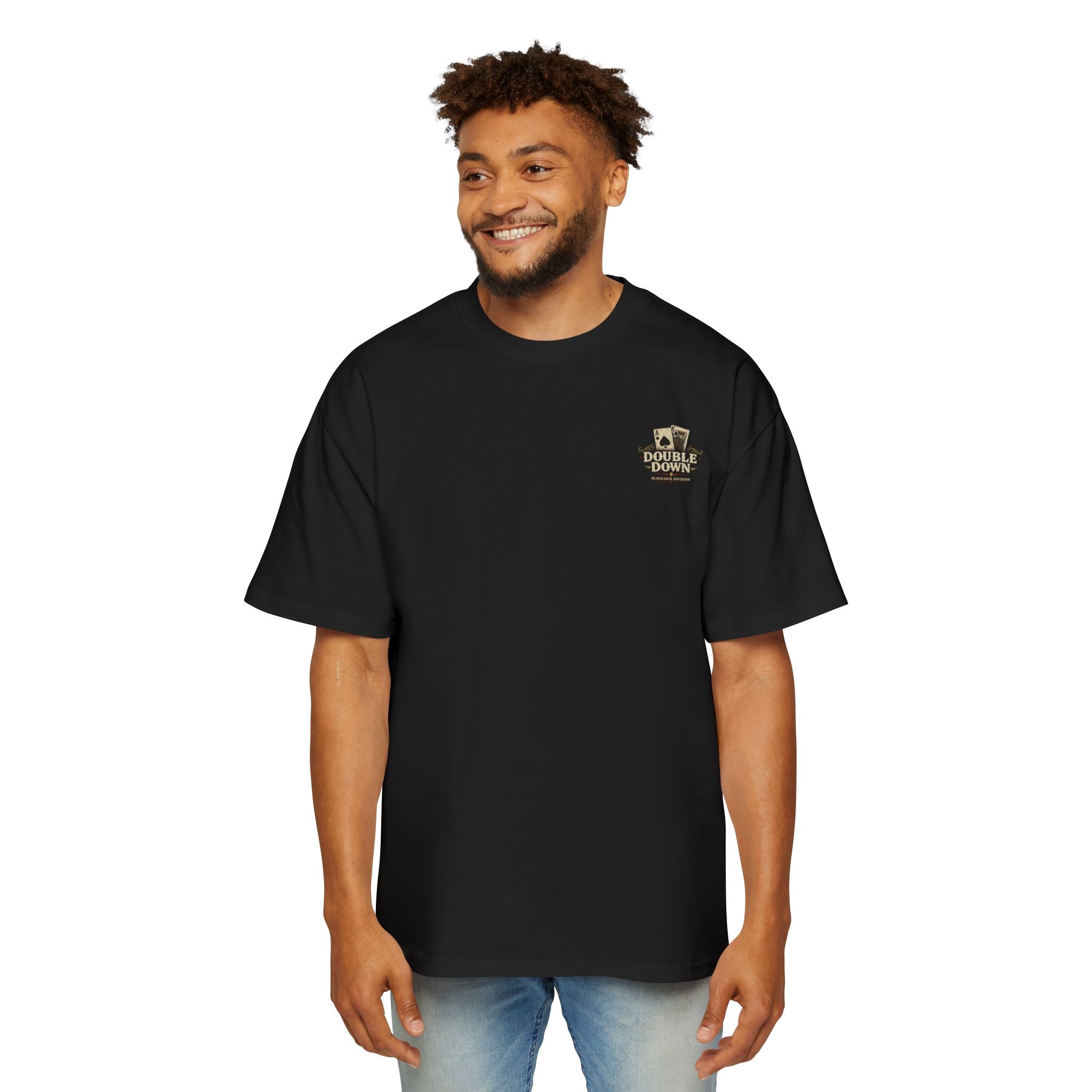 Oversized Tee, ’Natural’ Poker Ace Graphic Shirt - T-Shirt