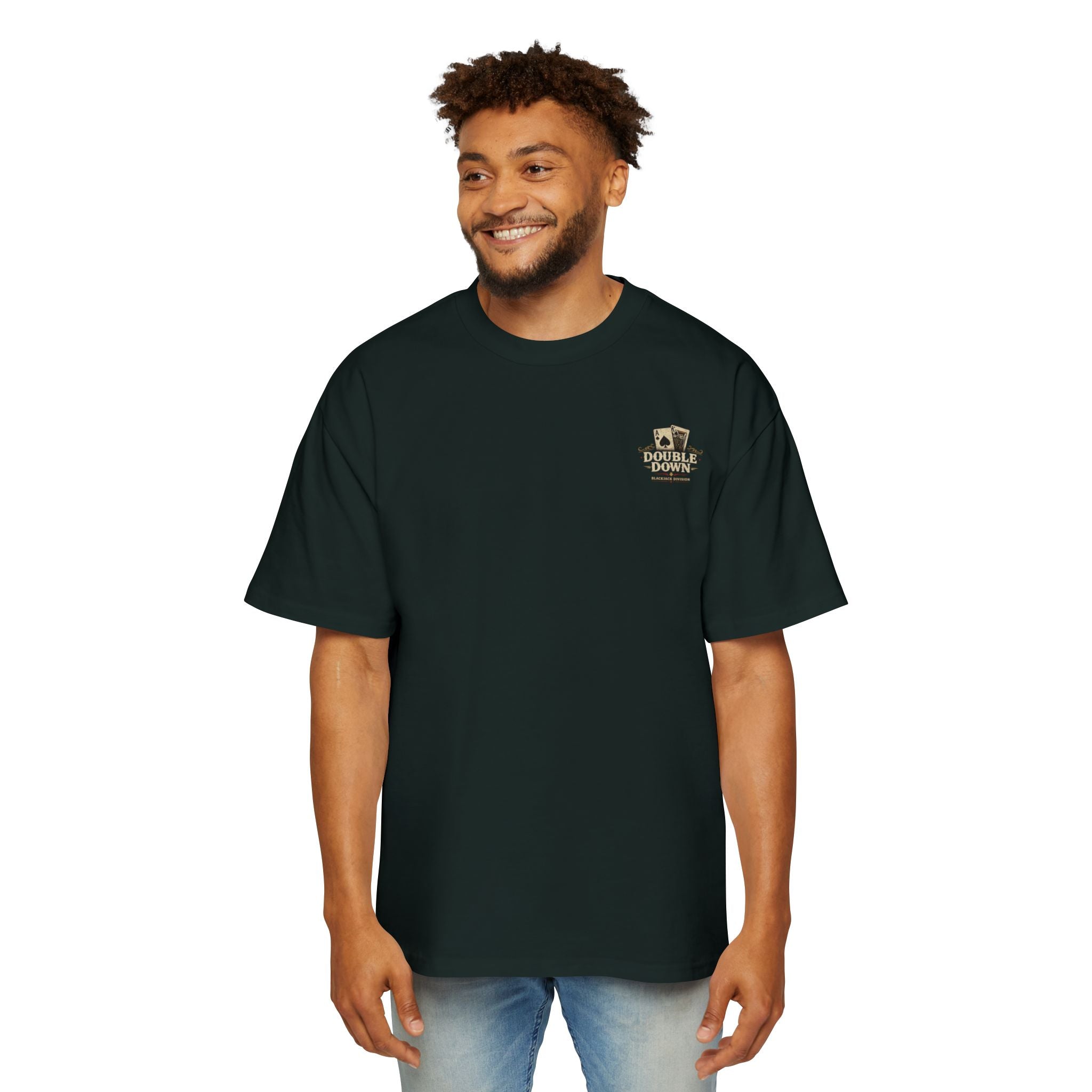Oversized Tee, ’Natural’ Poker Ace Graphic Shirt - T-Shirt