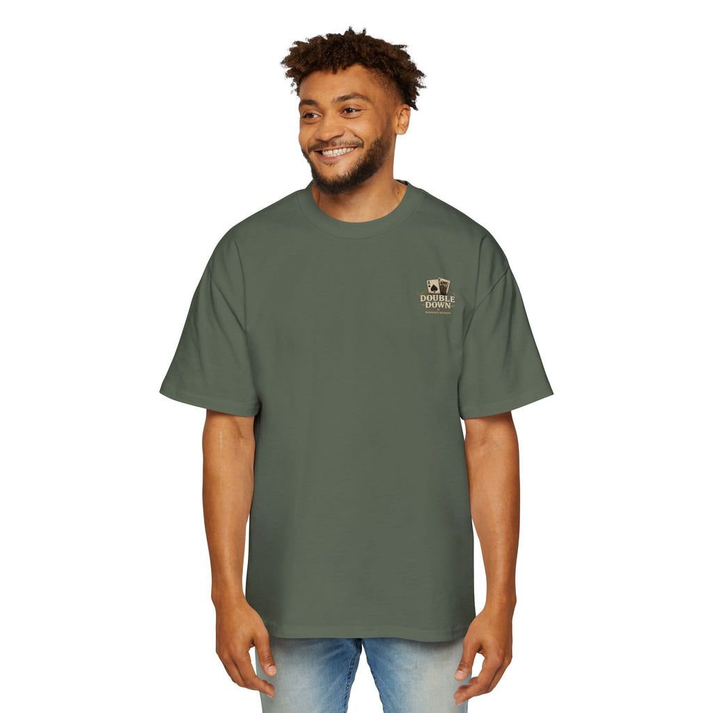 Oversized Tee, ’Natural’ Poker Ace Graphic Shirt - T-Shirt