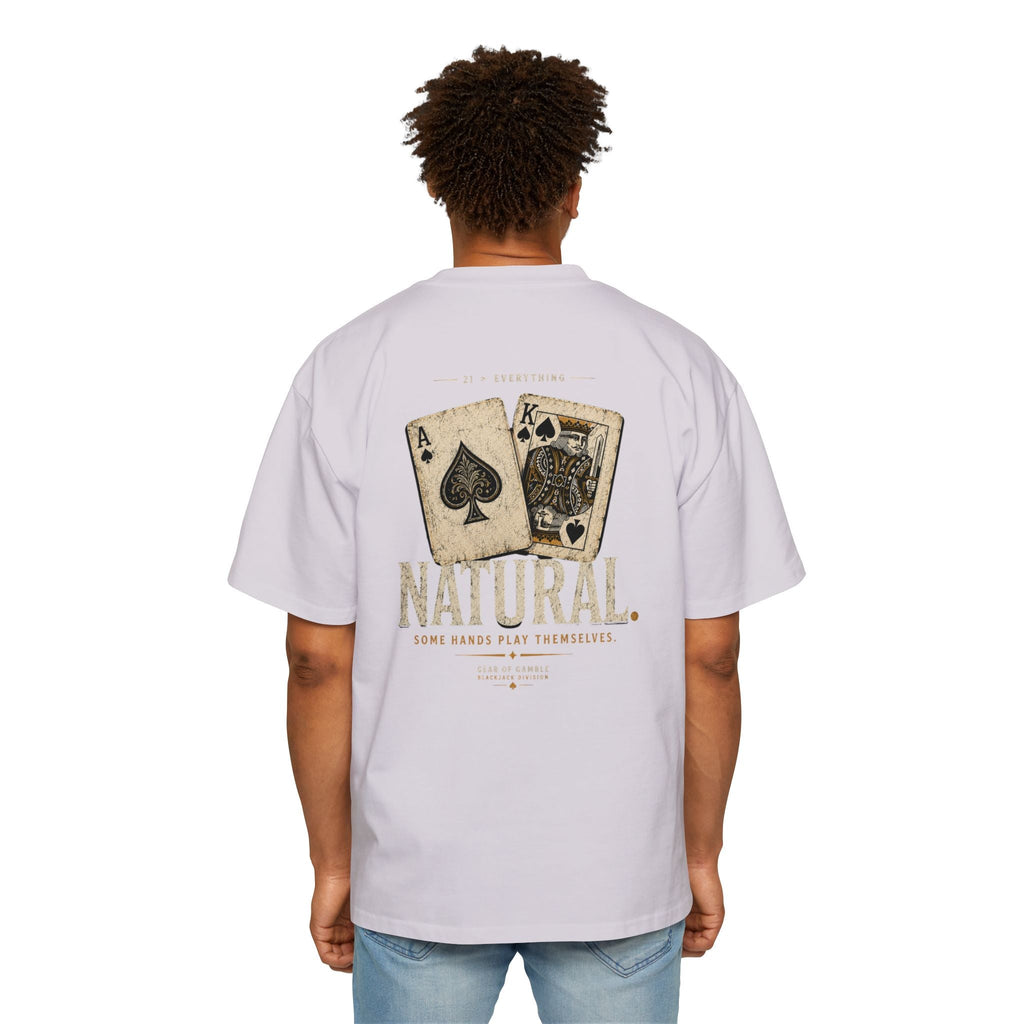 Oversized Tee, ’Natural’ Poker Ace Graphic Shirt - T-Shirt