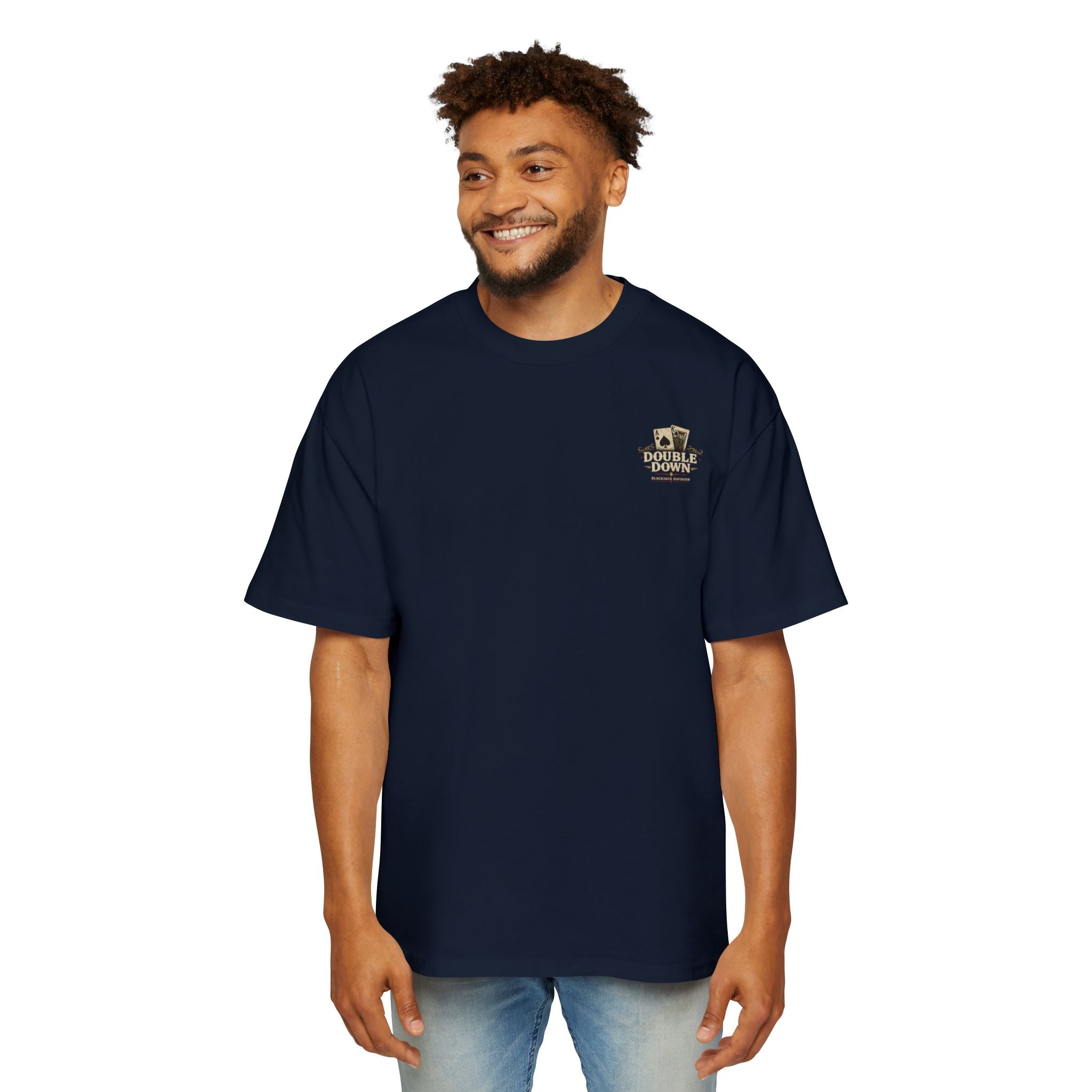 Oversized Tee, ’Natural’ Poker Ace Graphic Shirt - T-Shirt