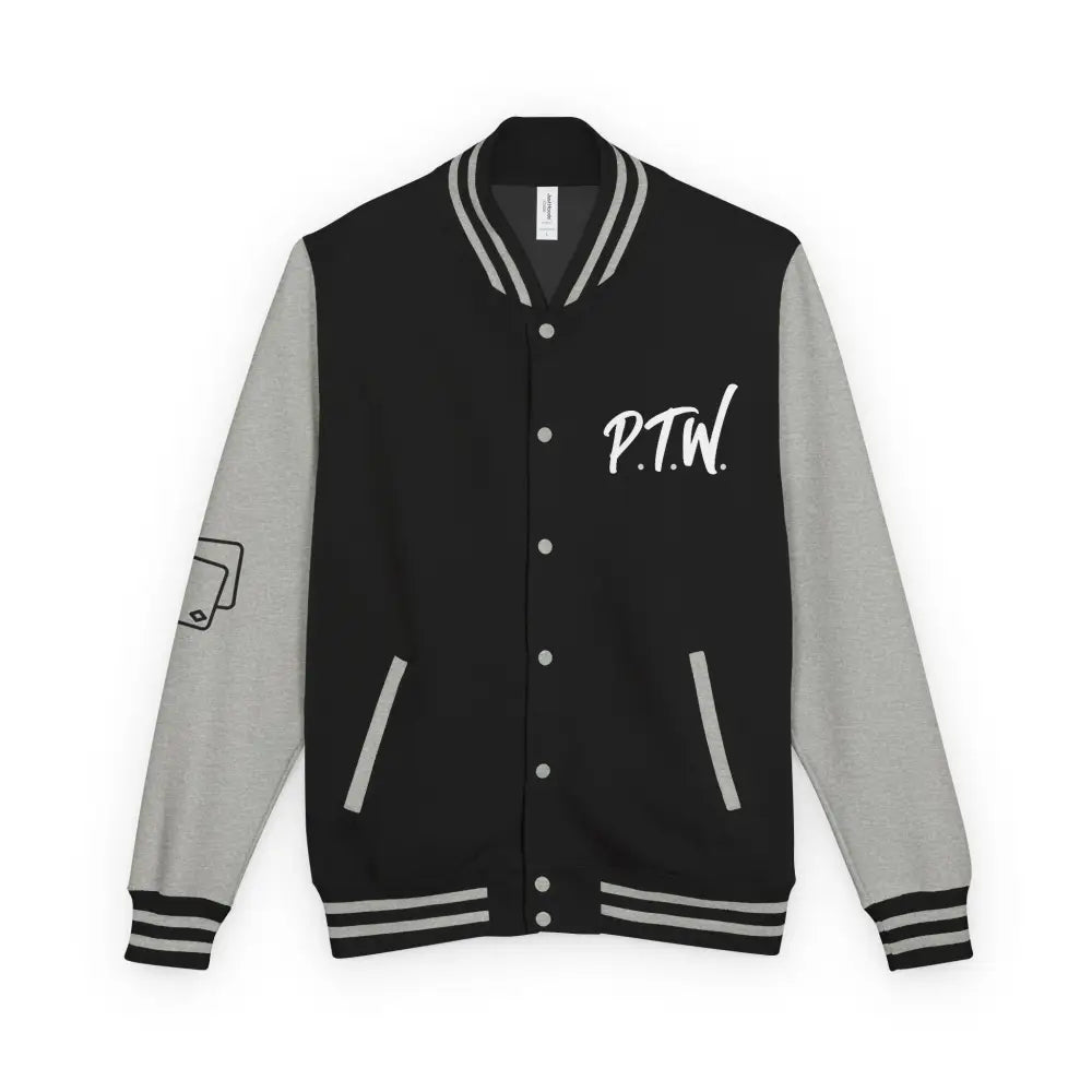 P.T.W. Varsity Jacket - S / Jet Black/Heather Grey - Outerwear