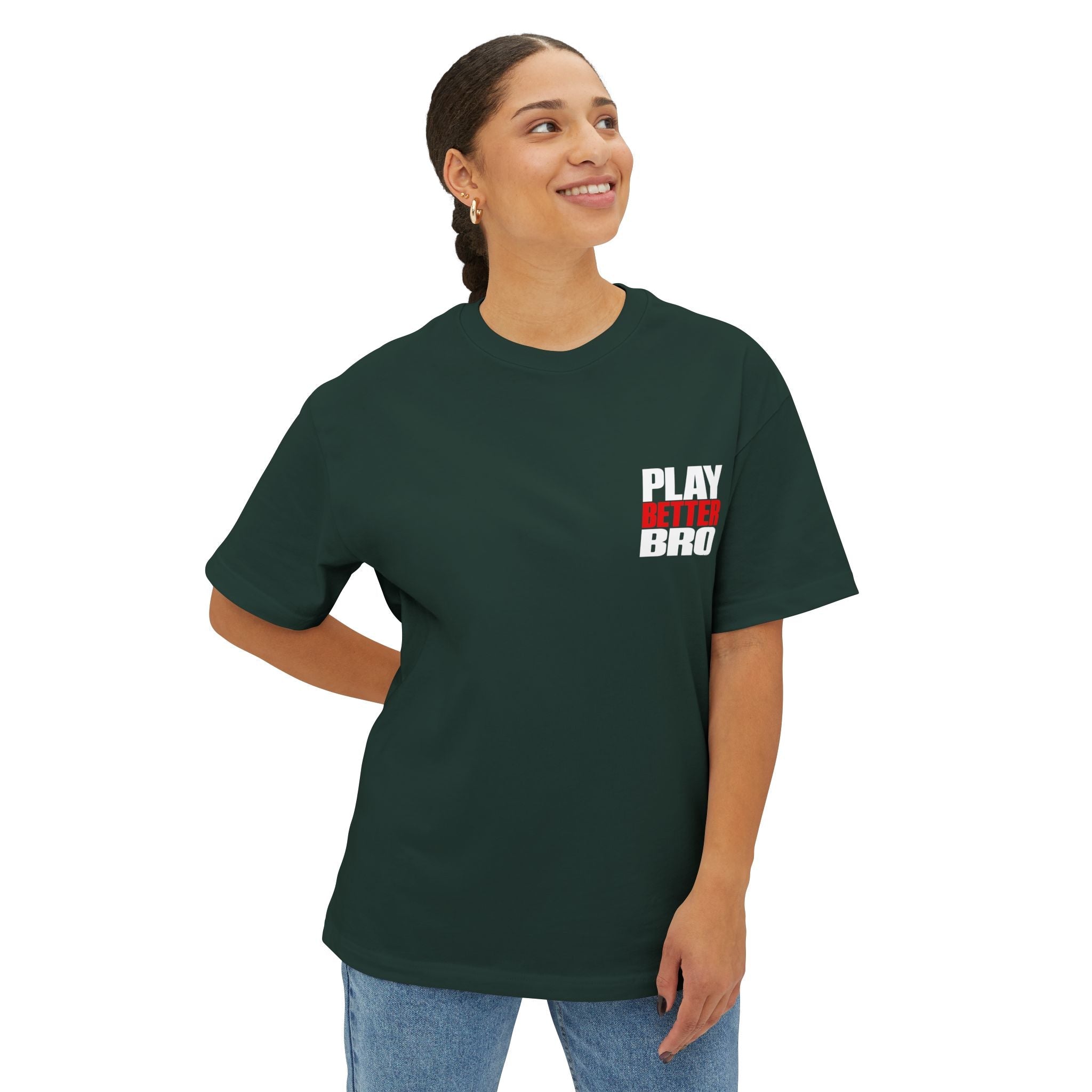 Play Better Bro Tee, Bold Graphic Oversized T-Shirt - T-Shirt
