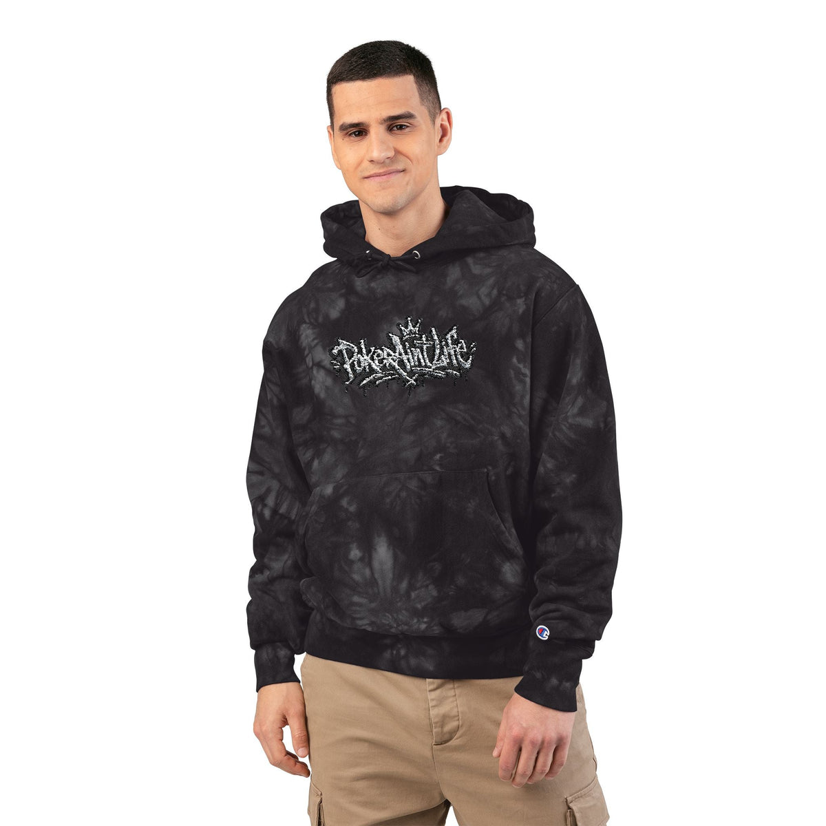PAL Exclusive Black Marble Champion-Style Sweatshirt - Hoodie