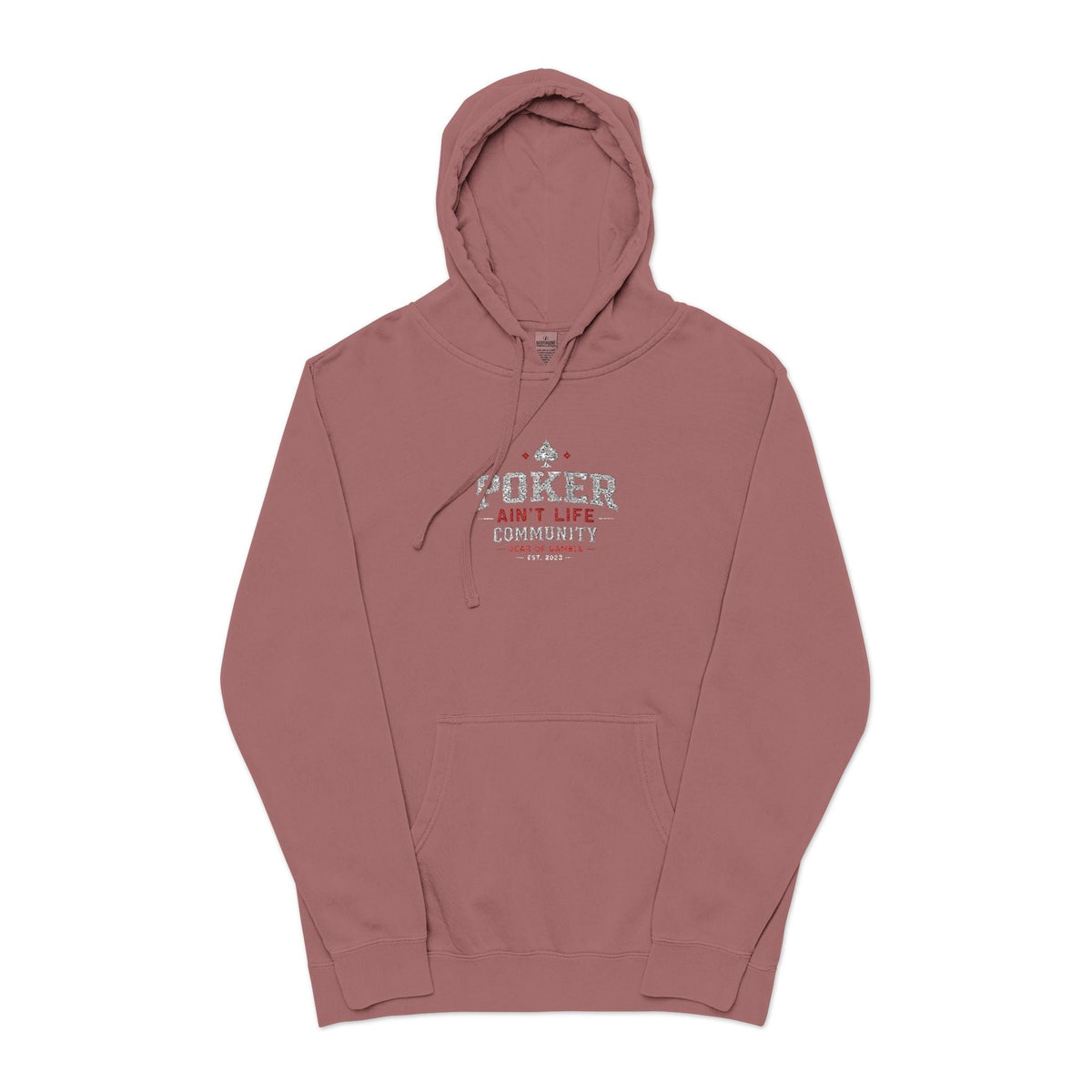 Poker Aint Life Community Hoodie - S / Pigment Maroon - Hoodie