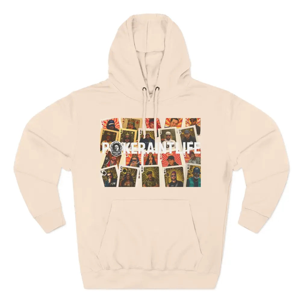 Premium black poker hoodie featuring "PokerAintLife" graphic – streetwear for poker players and grinders.