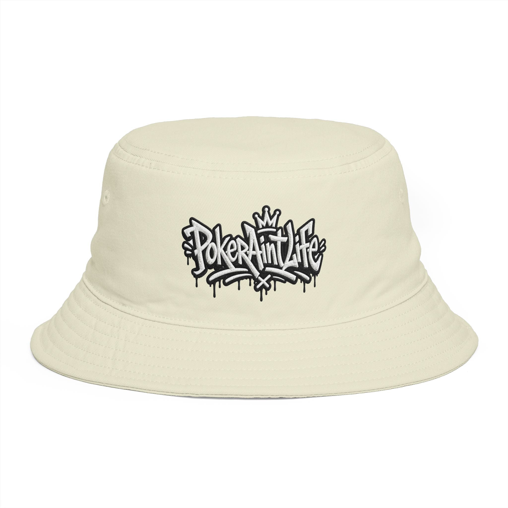 Poker Ain’t Life Embroidered Bucket Hat, Streetwear Poker Player Cap - Hats
