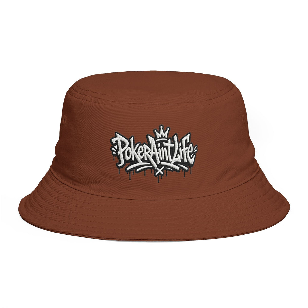 Poker Ain’t Life Embroidered Bucket Hat, Streetwear Poker Player Cap - Hats