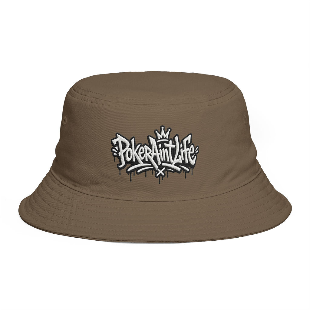 Poker Ain’t Life Embroidered Bucket Hat, Streetwear Poker Player Cap - Hats