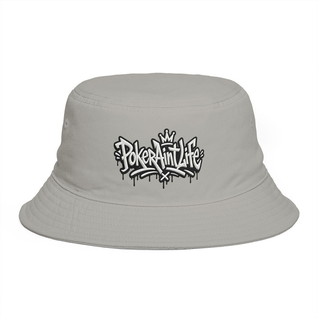 Poker Ain’t Life Embroidered Bucket Hat, Streetwear Poker Player Cap - One size / Storm - Hats