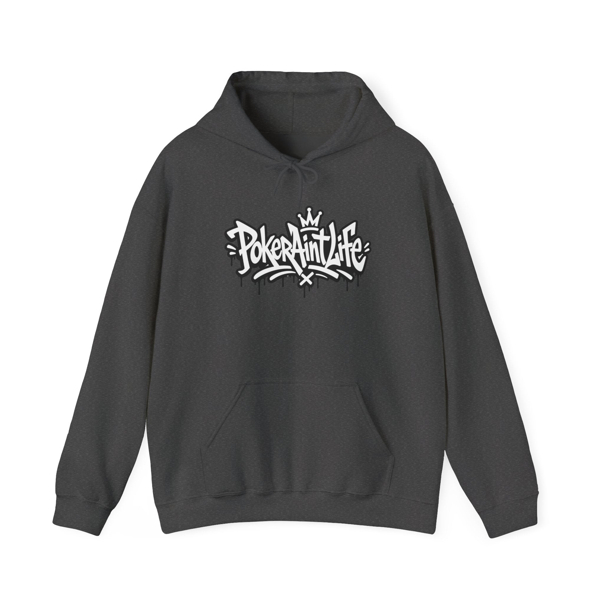 Copy of Mental Health & Responsible Gambling Hoodie, ’Poker Ain’t Life’ Graphic - S / Dark Heather - Hoodie