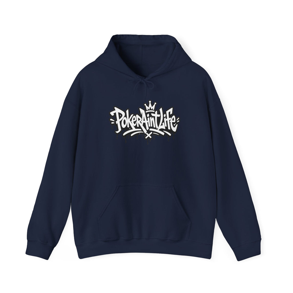 Copy of Mental Health & Responsible Gambling Hoodie, ’Poker Ain’t Life’ Graphic - S / Navy - Hoodie