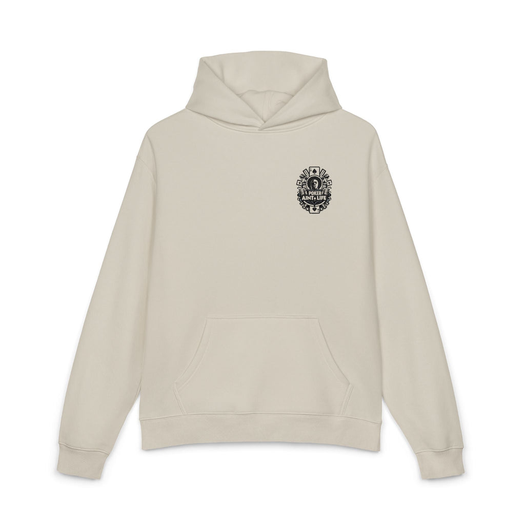 Poker Aint Life Minimal Logo Hoodie - S / Bone - Hoodie