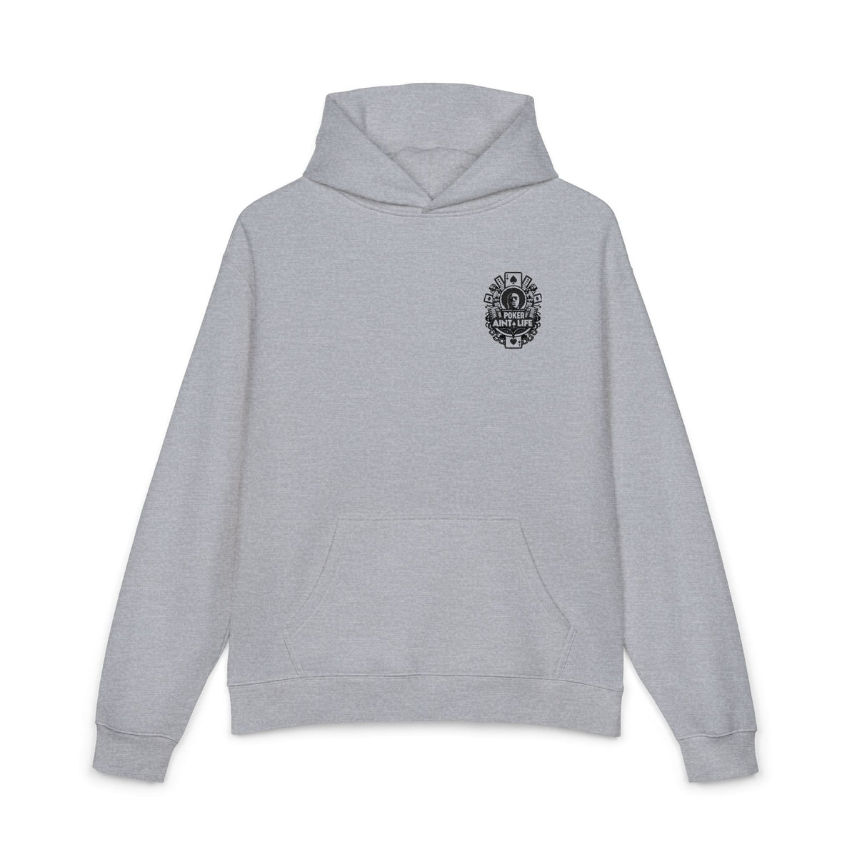 Poker Aint Life Minimal Logo Hoodie - XS / Athletic Heather - Hoodie