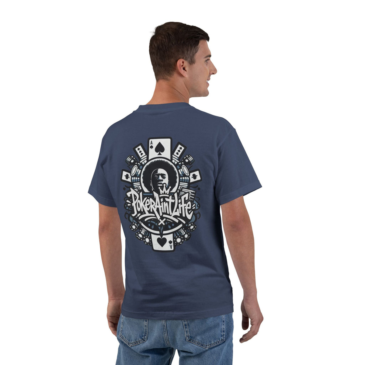 Poker Aint Life T-Shirt, Retro Card Player Graphic Tee - T-Shirt