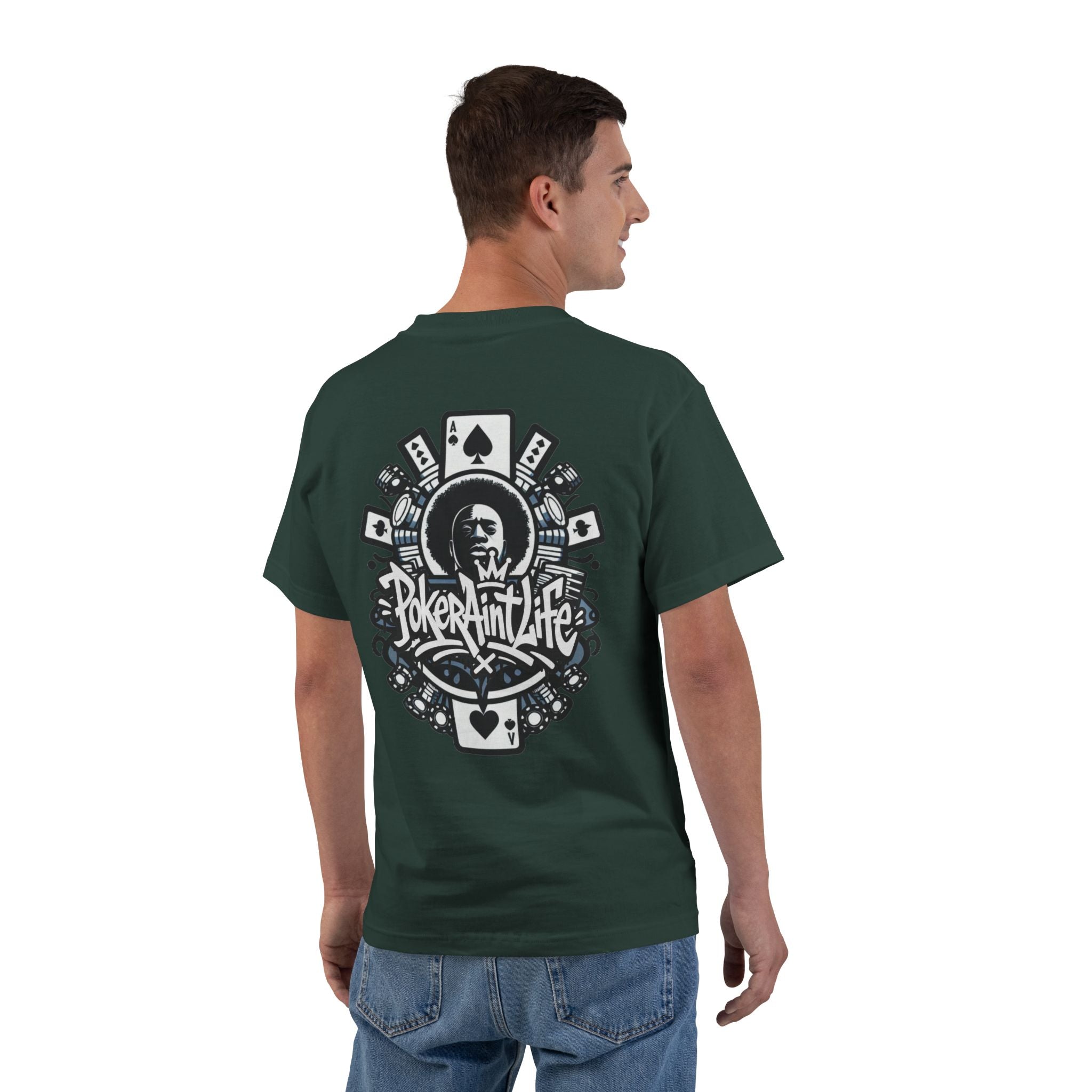 Poker Aint Life T-Shirt, Retro Card Player Graphic Tee - T-Shirt