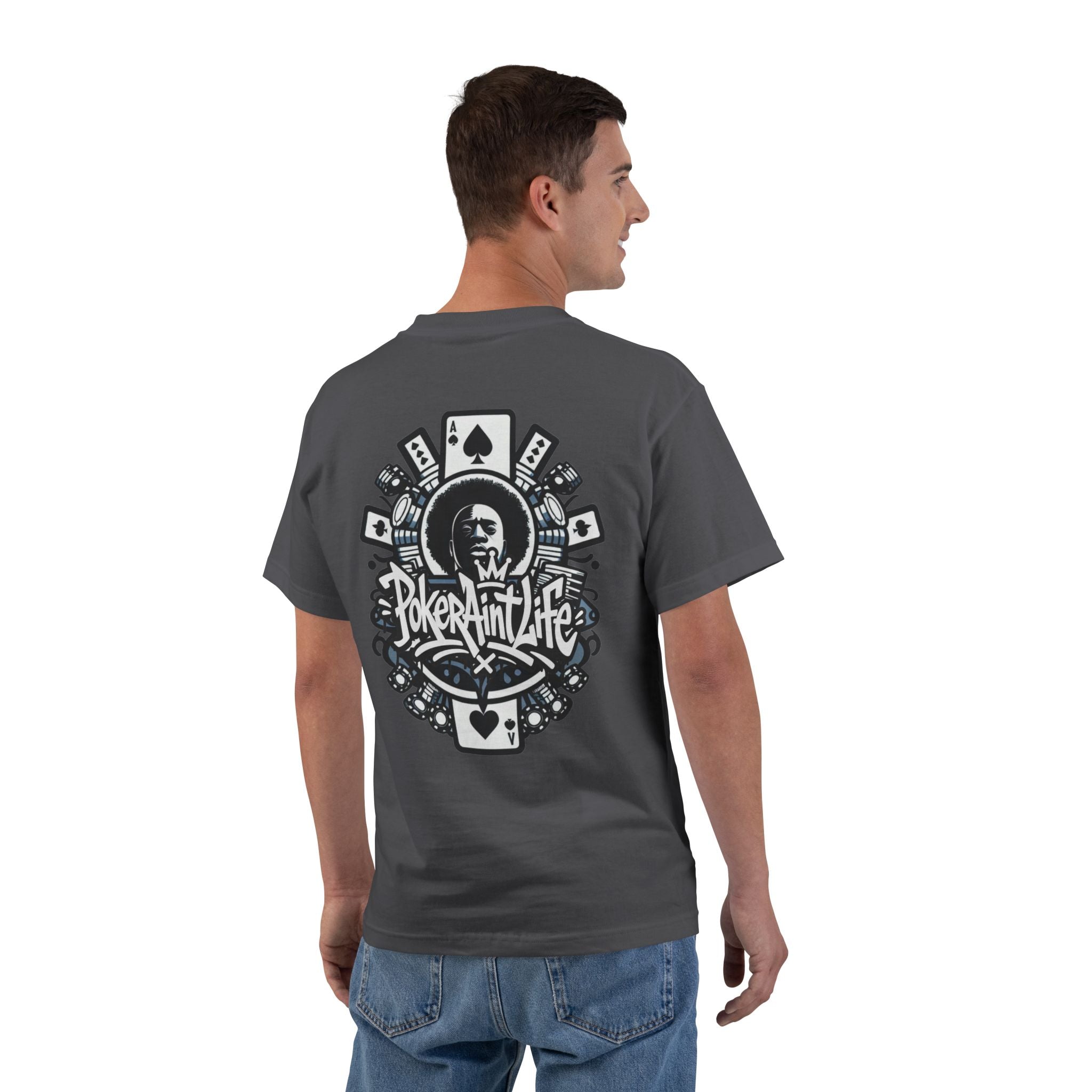 Poker Aint Life T-Shirt, Retro Card Player Graphic Tee - T-Shirt