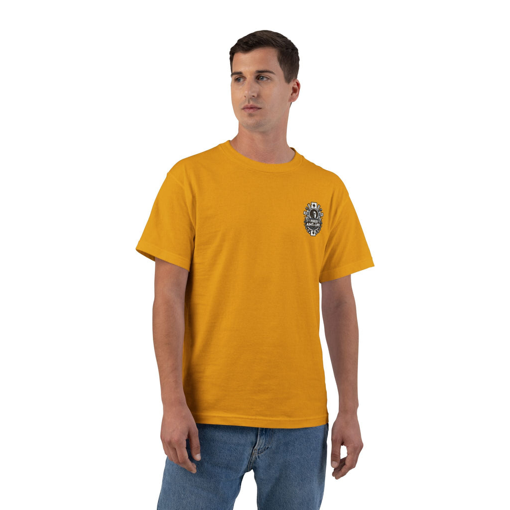 Poker Aint Life T-Shirt, Retro Card Player Graphic Tee - Gold / S - T-Shirt
