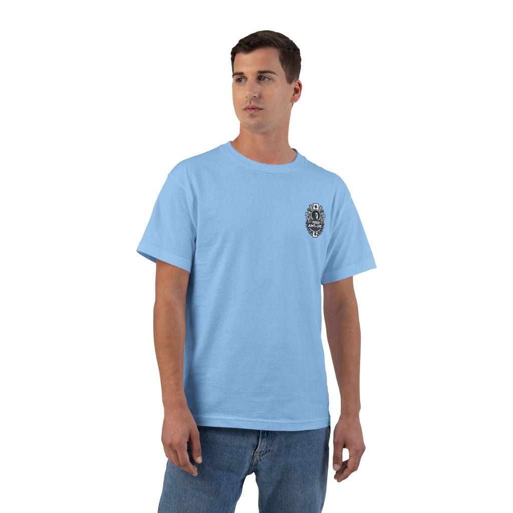 Poker Aint Life T-Shirt, Retro Card Player Graphic Tee - Light Blue / S - T-Shirt