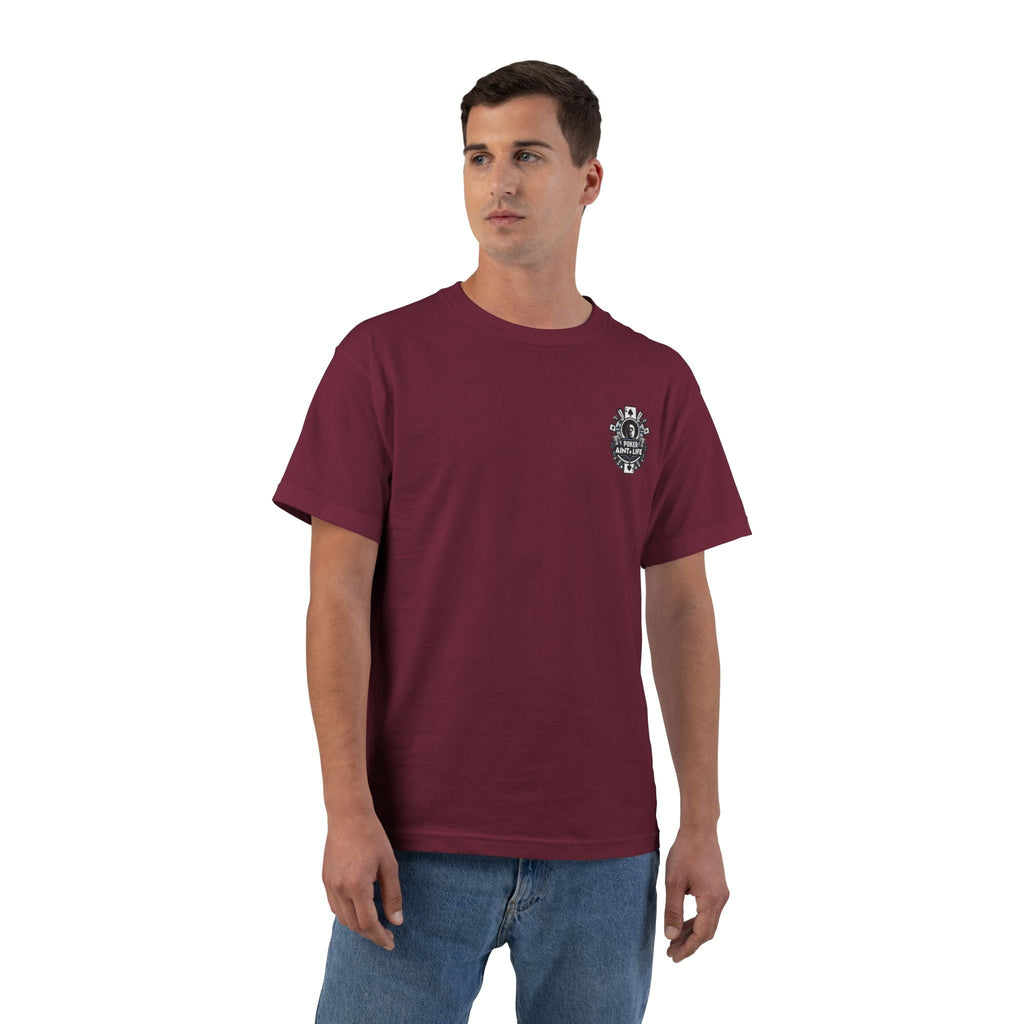 Poker Aint Life T-Shirt, Retro Card Player Graphic Tee - Maroon / S - T-Shirt