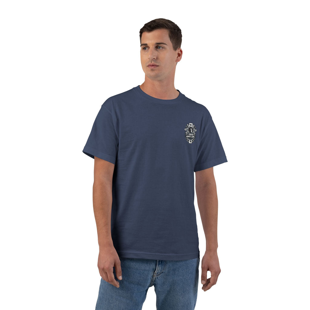 Poker Aint Life T-Shirt, Retro Card Player Graphic Tee - Navy / S - T-Shirt