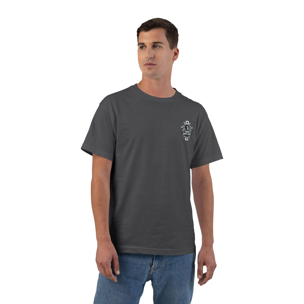 Poker Aint Life T-Shirt, Retro Card Player Graphic Tee - Smoke Grey / S - T-Shirt