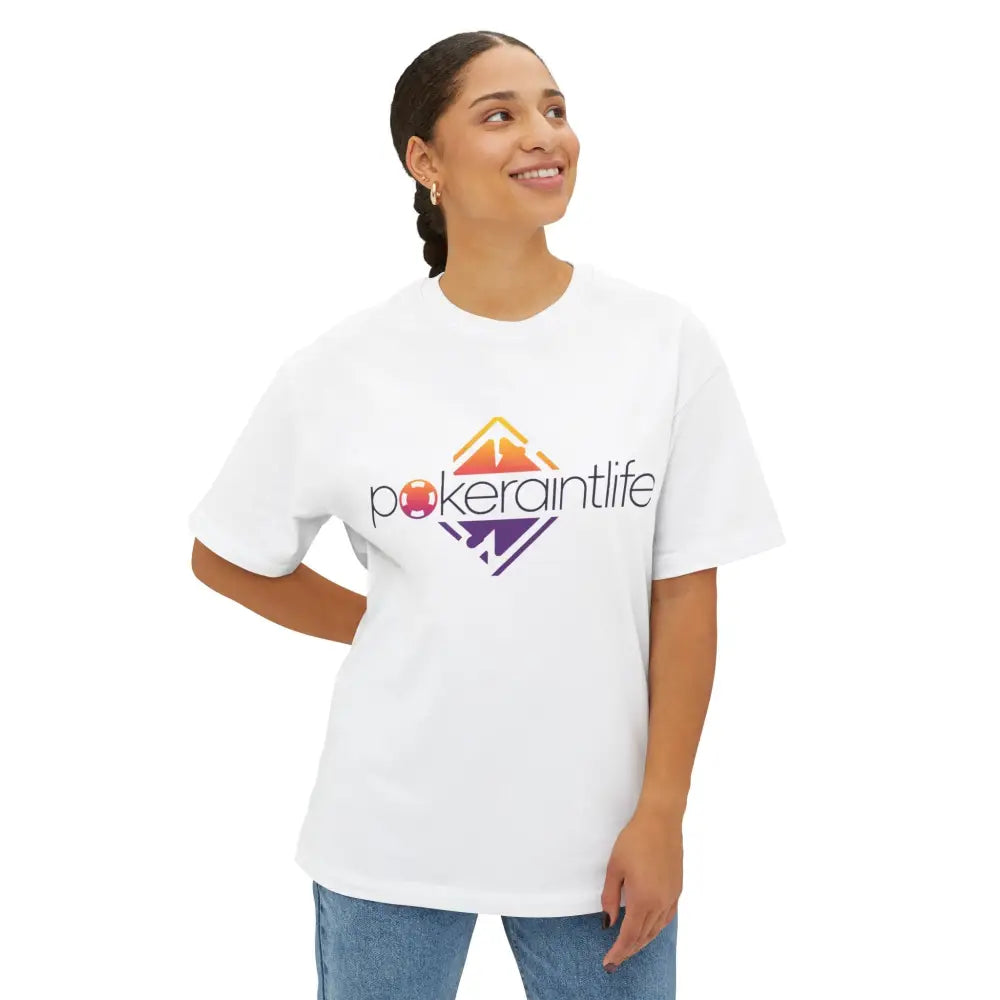 Retro gradient "Poker Ain't Life" graphic tee – vintage style poker t-shirt and apparel for fans.
