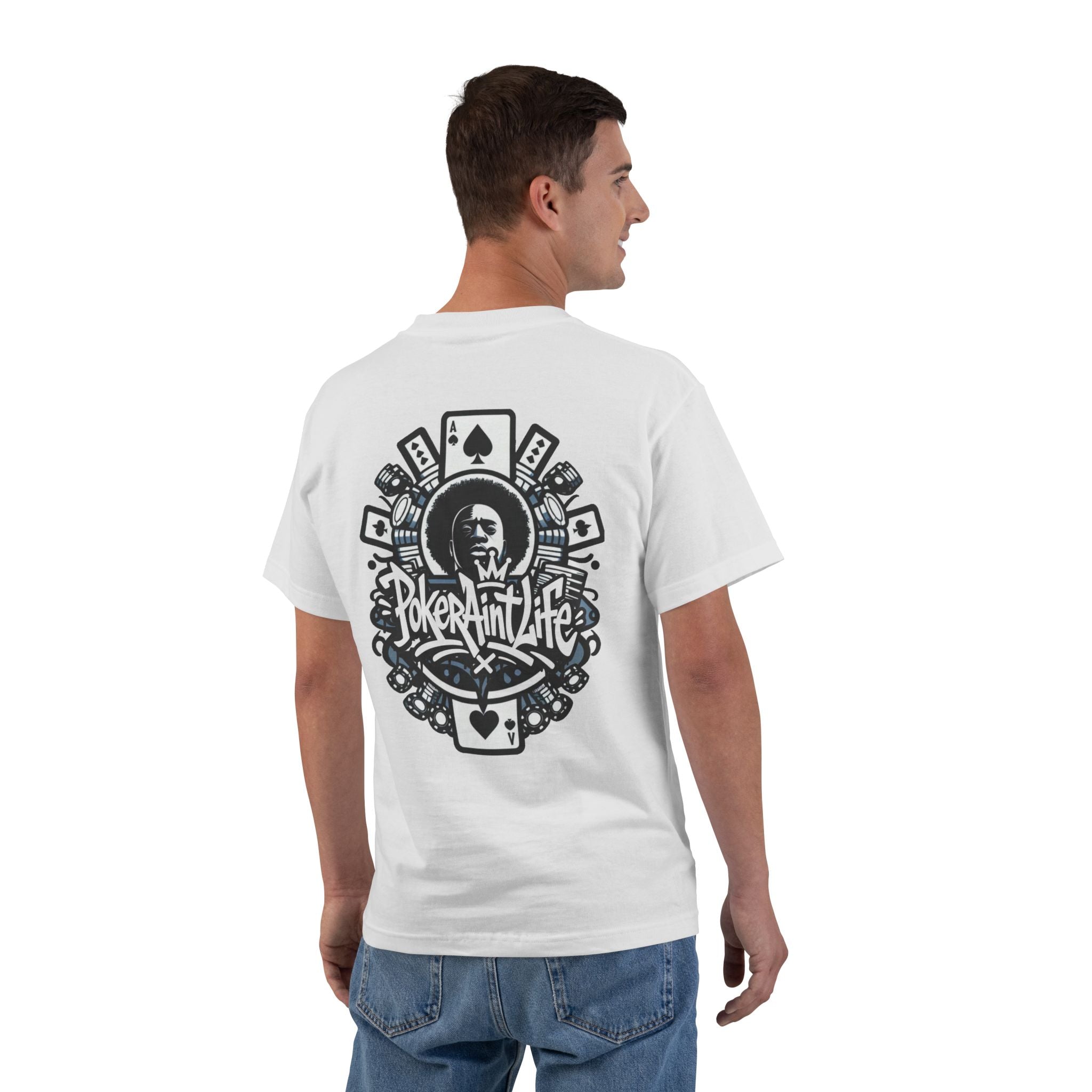 Poker Aint Life T-Shirt, Retro Card Player Graphic Tee - T-Shirt
