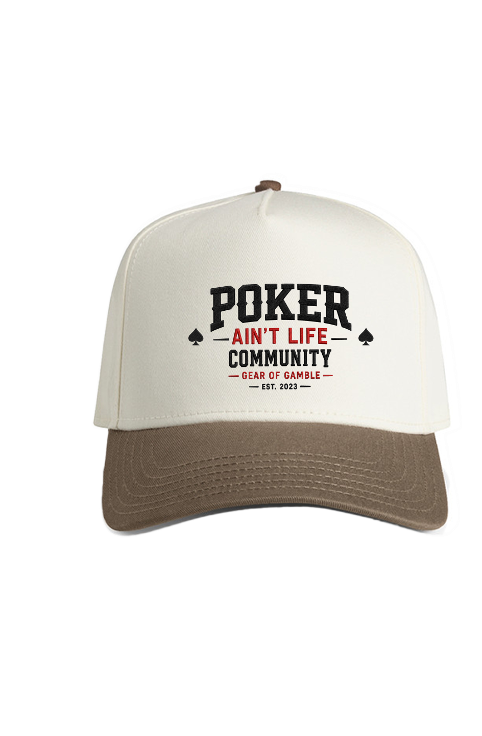 Poker Ain't Life adjustable two-tone poker cap