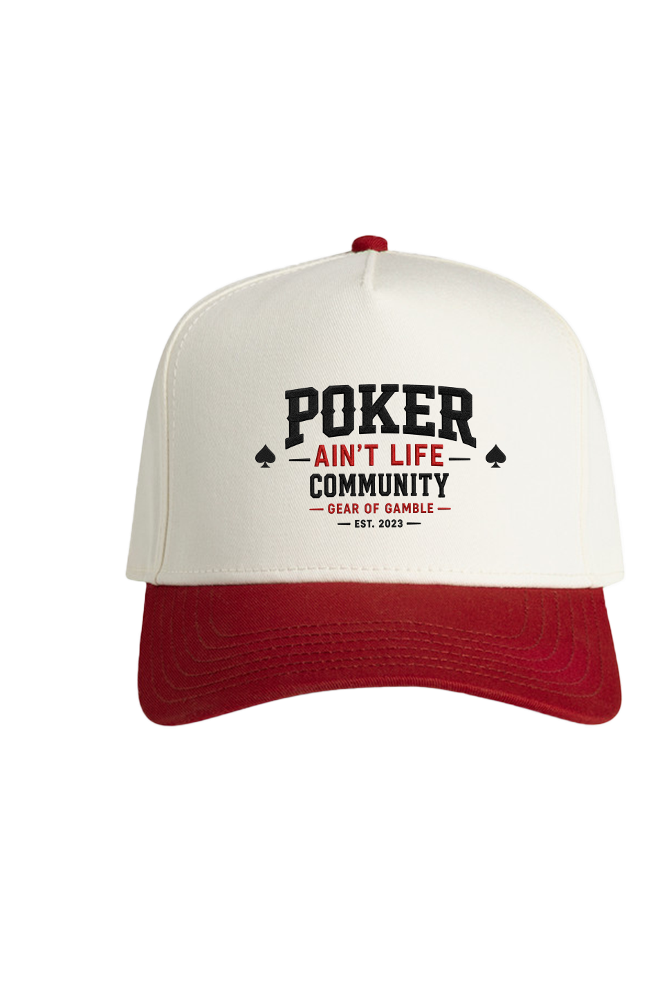 Poker Ain't Life two-tone poker cap alternate view
