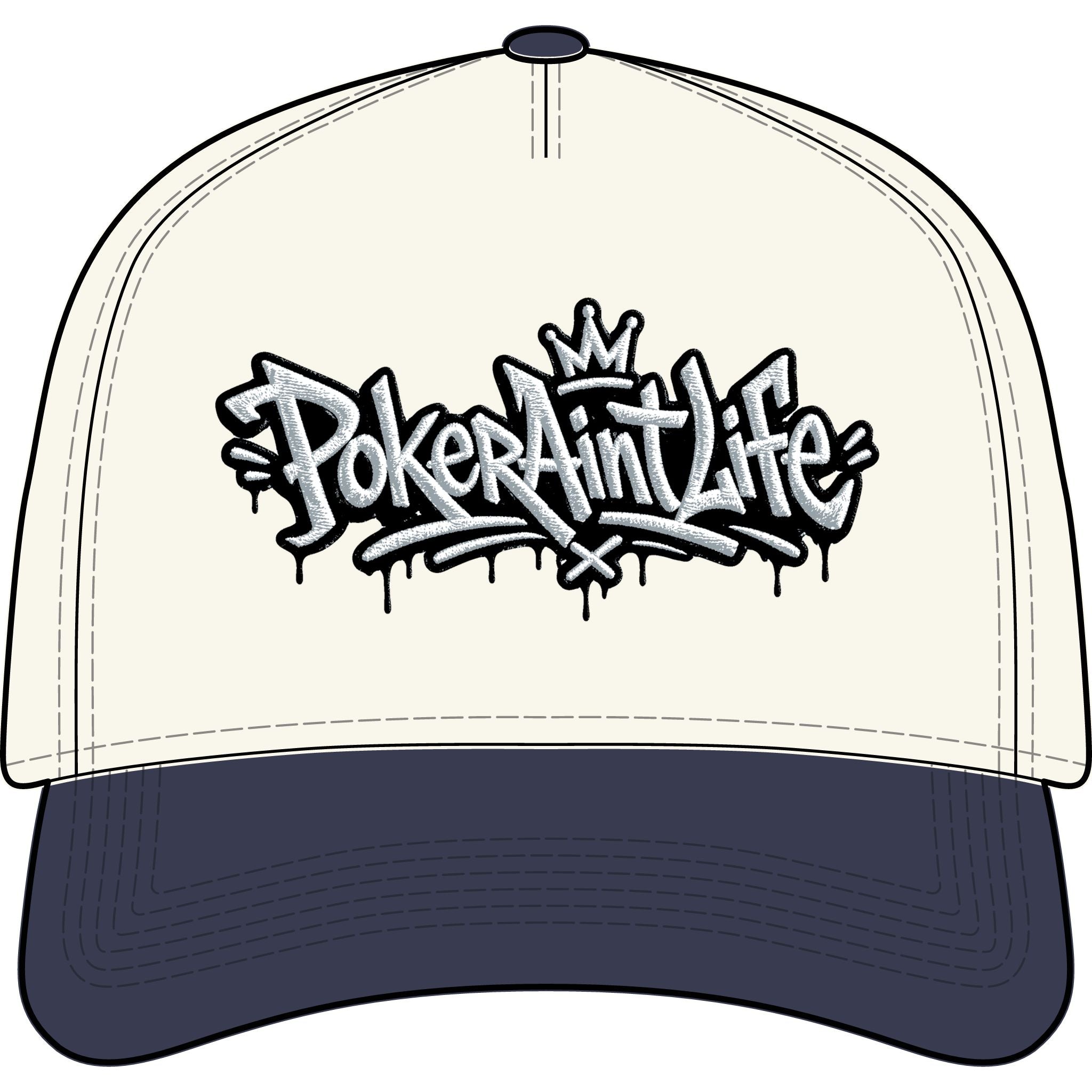 Poker Ain’t Life Two-Tone Cap - Natural / Midnight / One size - Hats