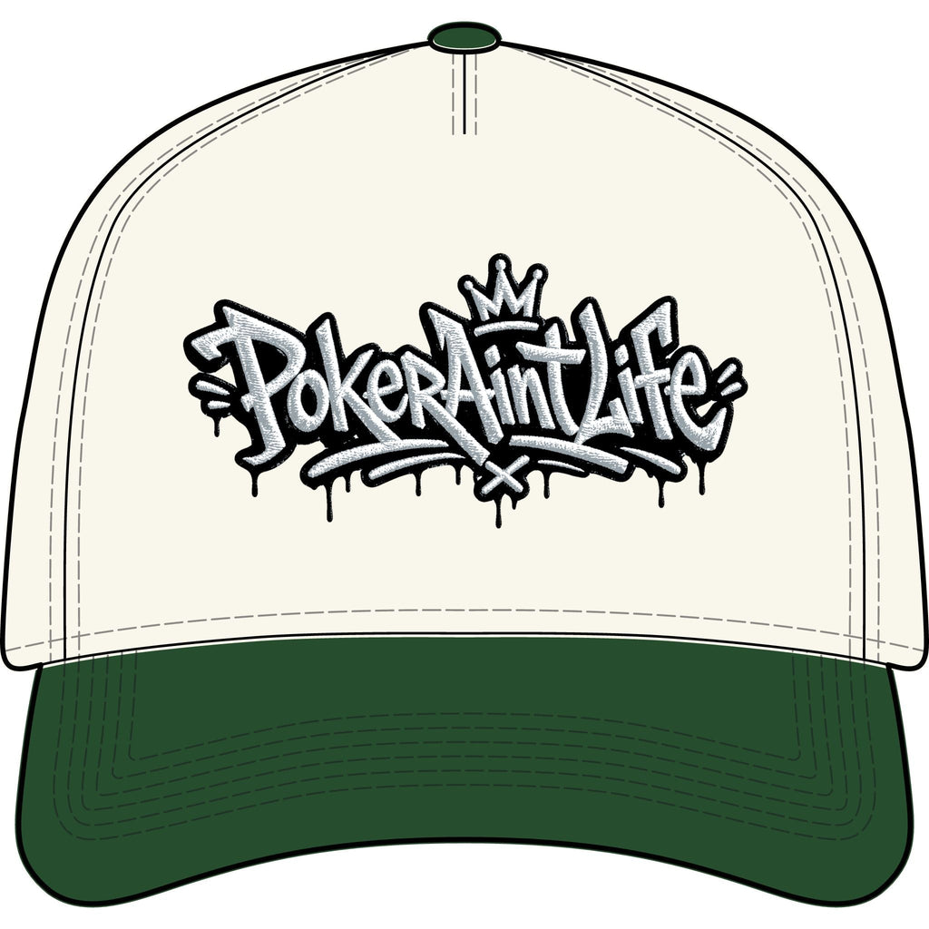Poker Ain’t Life Two-Tone Cap - Natural / Forest / One size - Hats