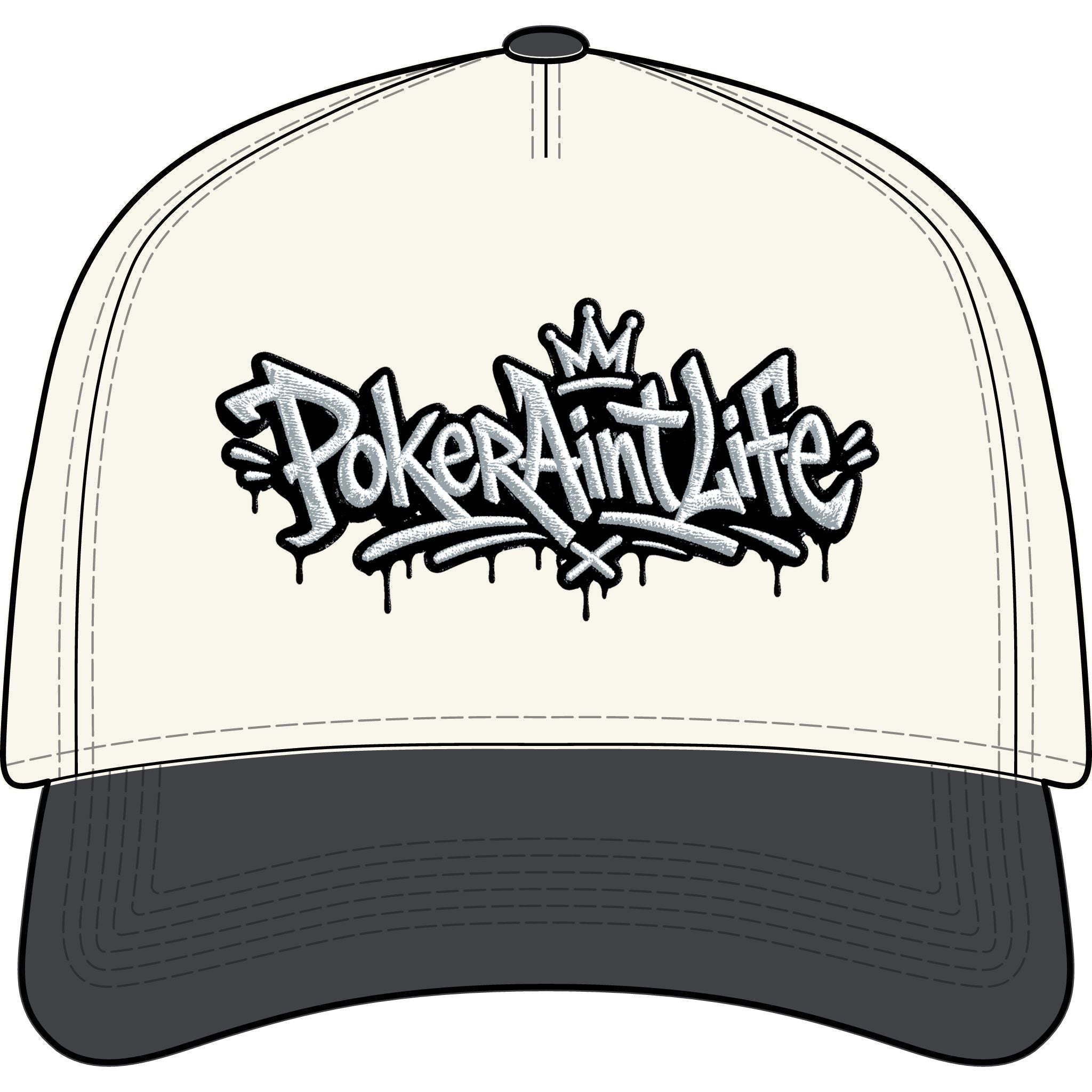 Poker Ain’t Life Two-Tone Cap - Natural / Coal / One size - Hats