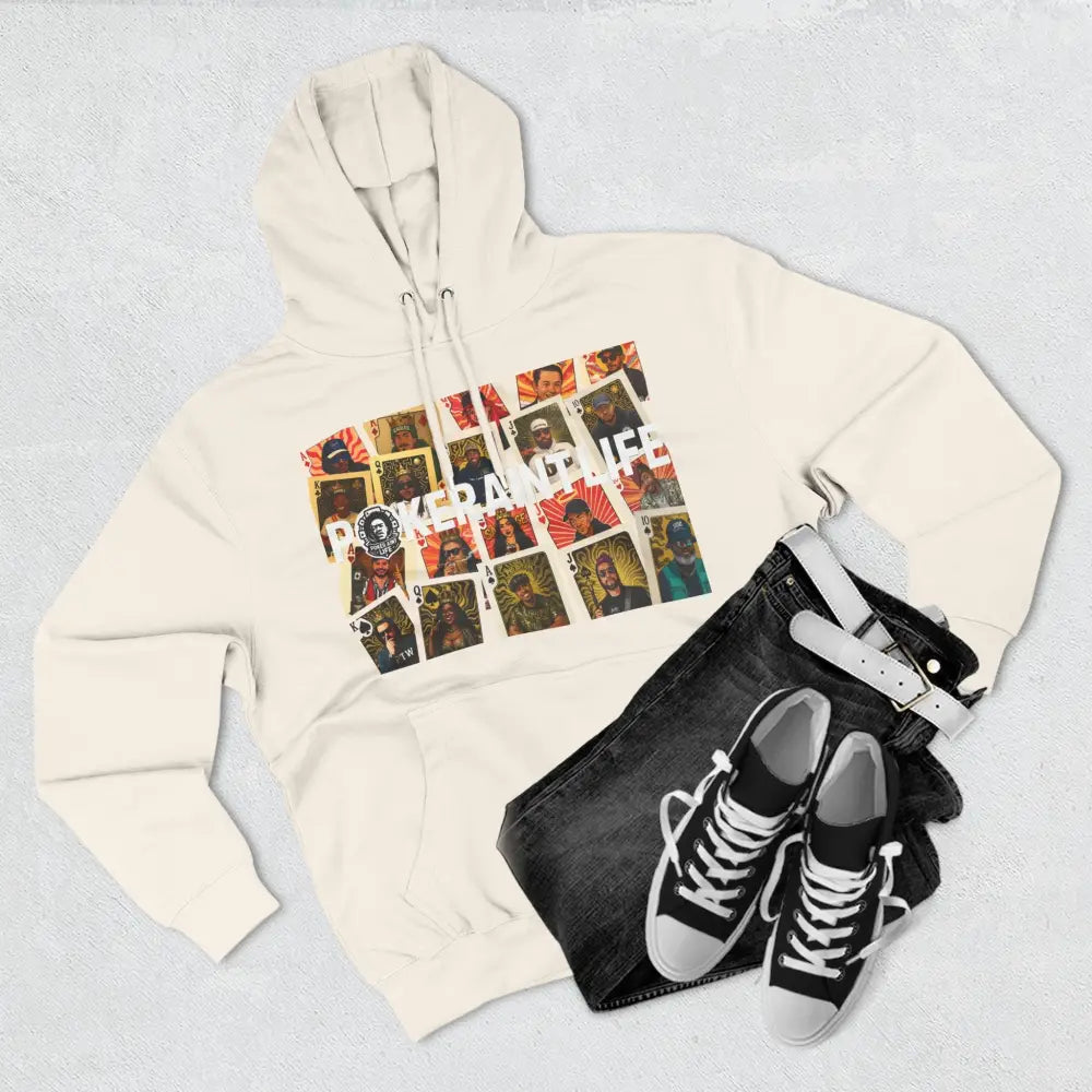Premium multi color poker hoodie featuring "PokerAintLife" graphic with pro player poker cards design – streetwear for poker players and grinders.