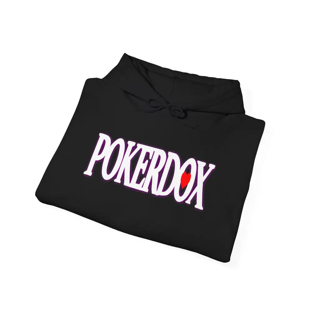 Pokerdox Crew Hoodie – Urban Graphic Hoodie Featuring Pokerdox Logo & Character Collage - Hoodie
