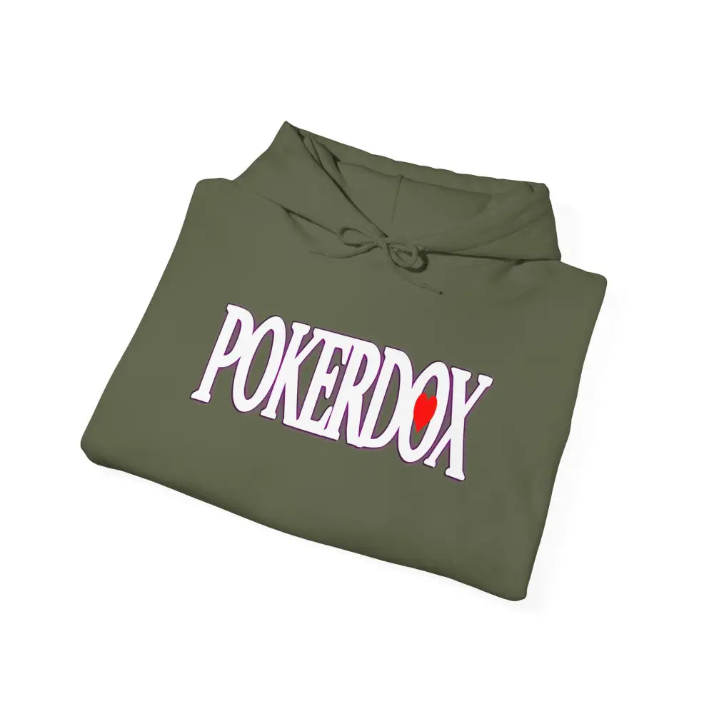Pokerdox Crew Hoodie – Urban Graphic Hoodie Featuring Pokerdox Logo & Character Collage - Hoodie