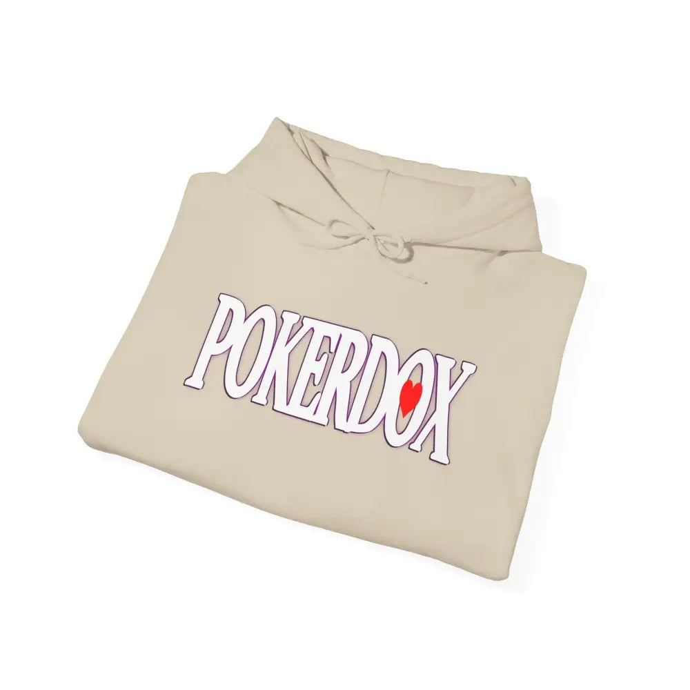 Pokerdox Crew Hoodie – Urban Graphic Hoodie Featuring Pokerdox Logo & Character Collage - Hoodie