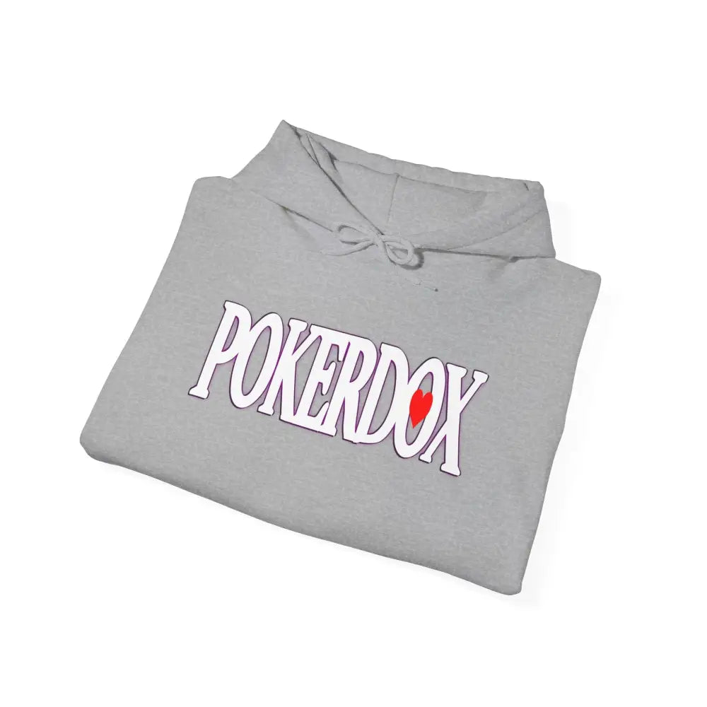 Pokerdox Crew Hoodie – Urban Graphic Hoodie Featuring Pokerdox Logo & Character Collage - Hoodie