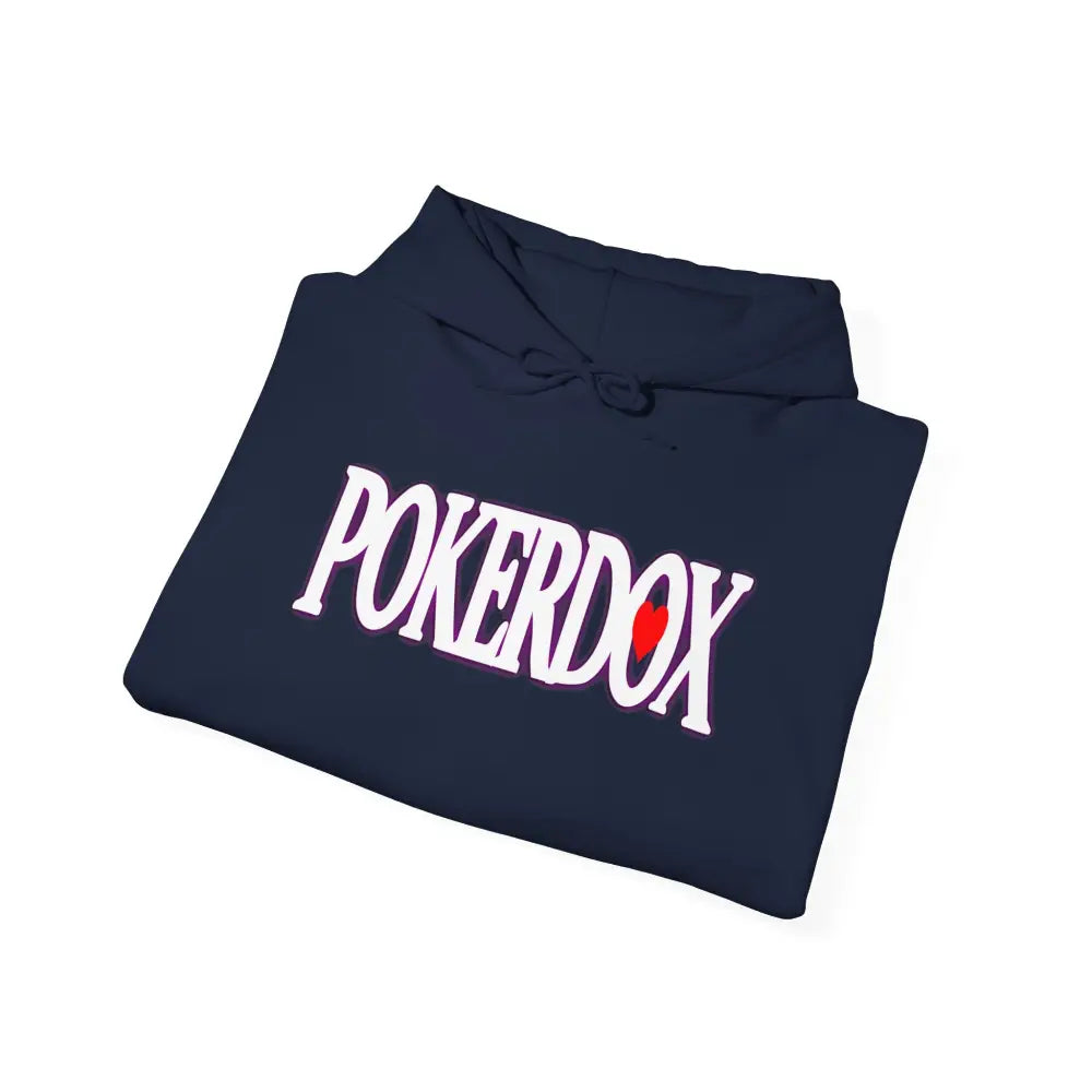 Pokerdox Crew Hoodie – Urban Graphic Hoodie Featuring Pokerdox Logo & Character Collage - Hoodie