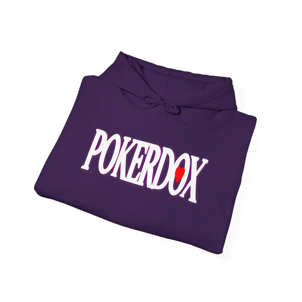 Pokerdox Crew Hoodie – Urban Graphic Hoodie Featuring Pokerdox Logo & Character Collage - Hoodie