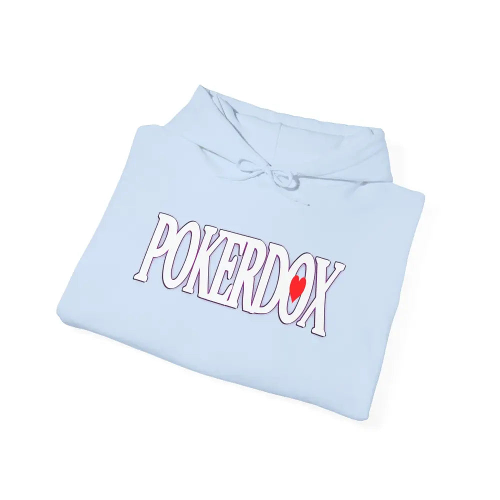 Pokerdox Crew Hoodie – Urban Graphic Hoodie Featuring Pokerdox Logo & Character Collage - Hoodie
