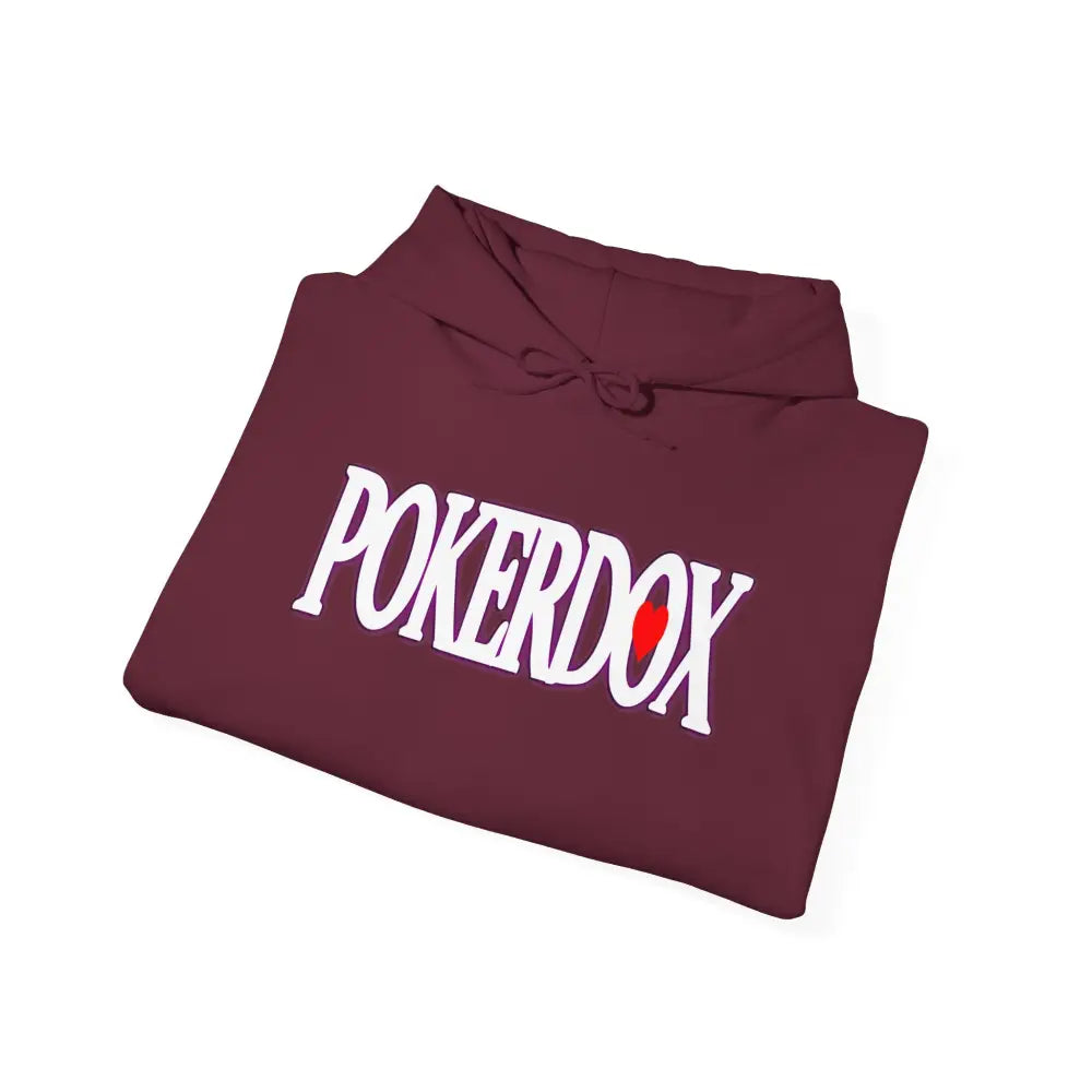 Pokerdox Crew Hoodie – Urban Graphic Hoodie Featuring Pokerdox Logo & Character Collage - Hoodie