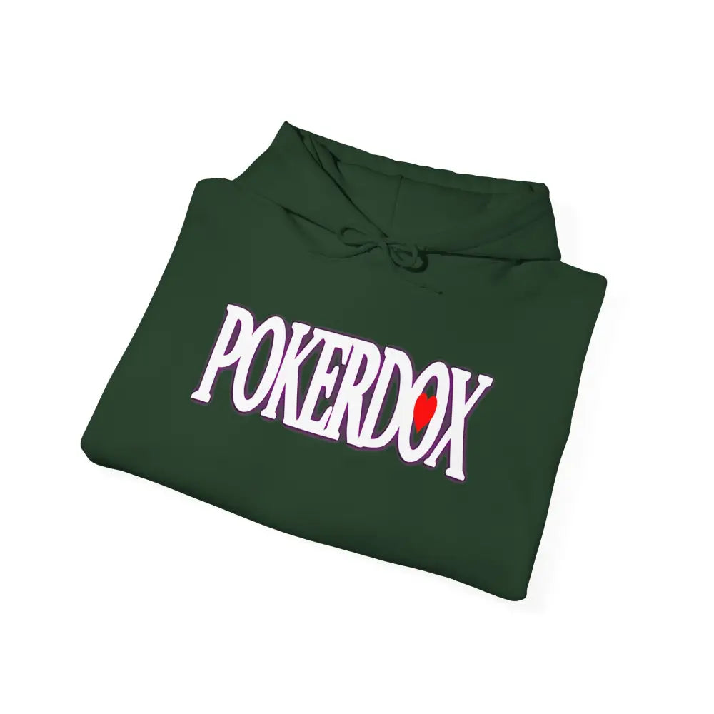 Pokerdox Crew Hoodie – Urban Graphic Hoodie Featuring Pokerdox Logo & Character Collage - Hoodie