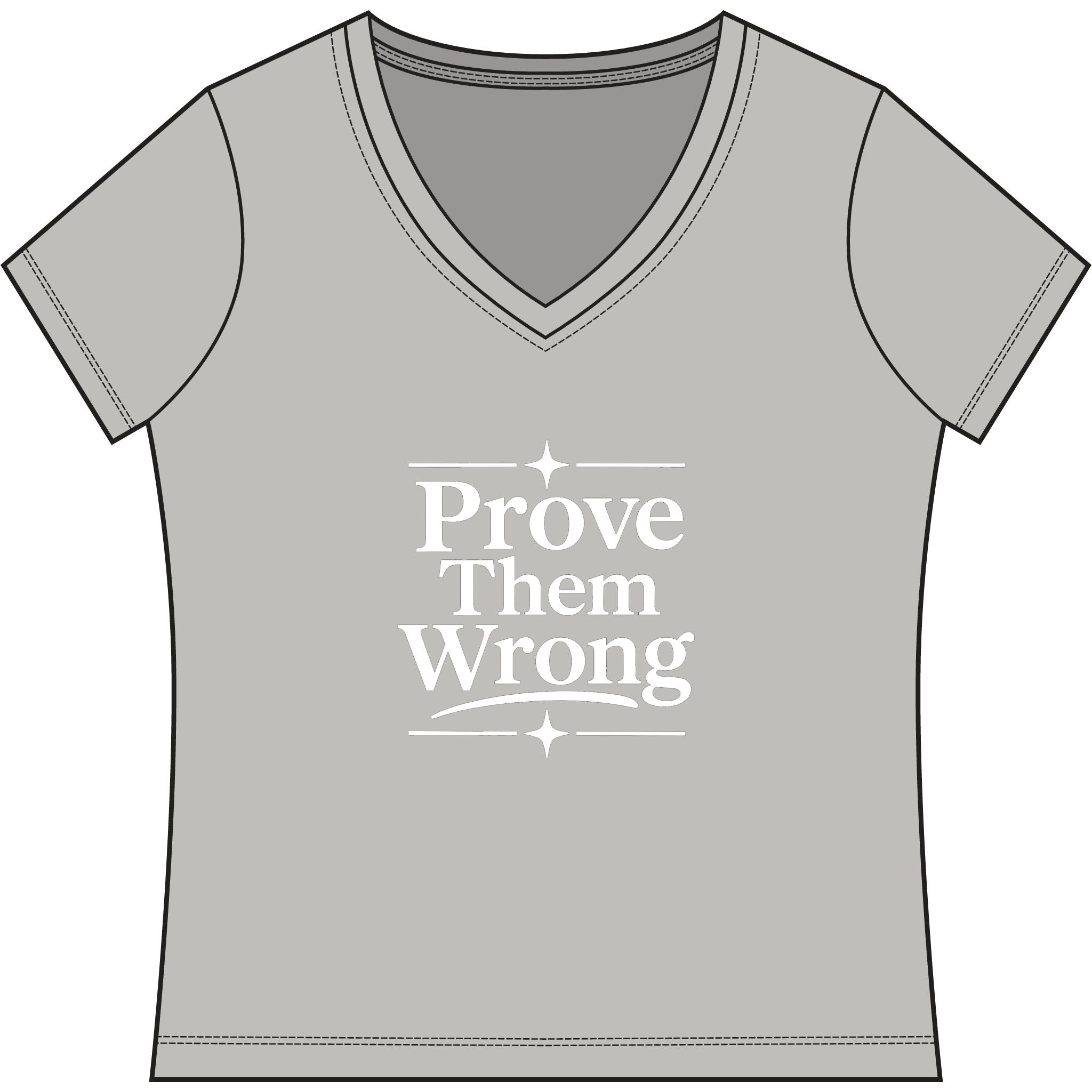 Prove Them Wrong V-Neck, Women’s Poker & Gambler T-Shirt - V-neck